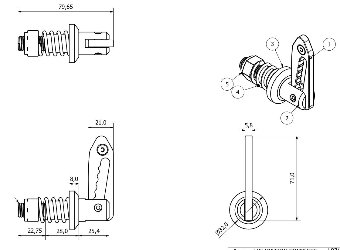 M12 Antiluce Heckklappe Drop Catch Trailer Dropside Latch Anti-Rassel-Feder