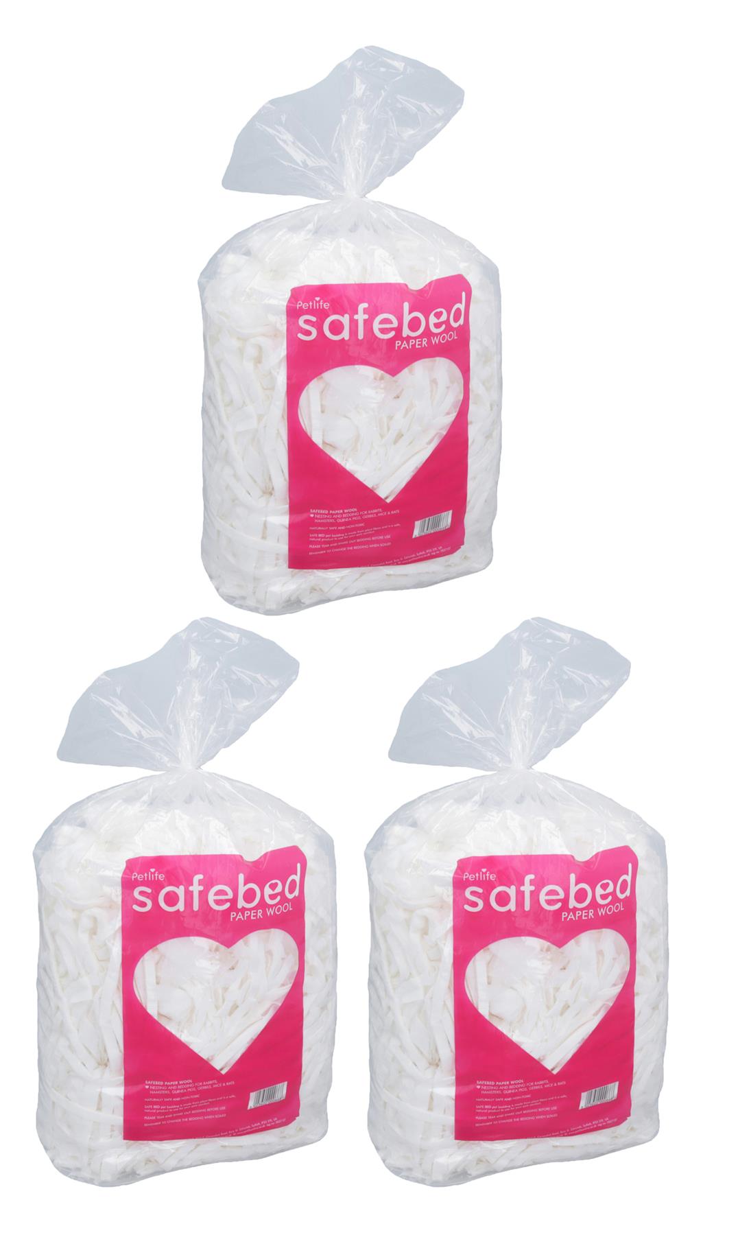 3PK EXTRA Large Bag 2kg Small Animal Hamster Gerbils Paper Wool Bedding