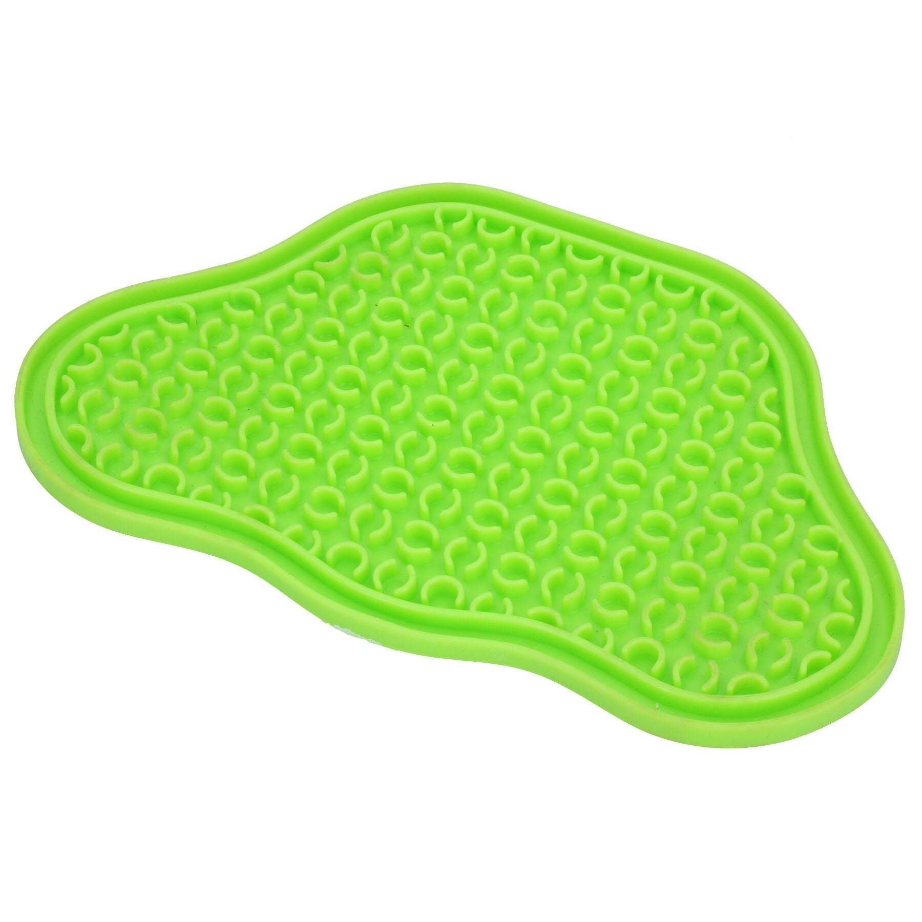 2PK Green Interactive Dog Slow Lick Mat With Suction Cups Food Accessories