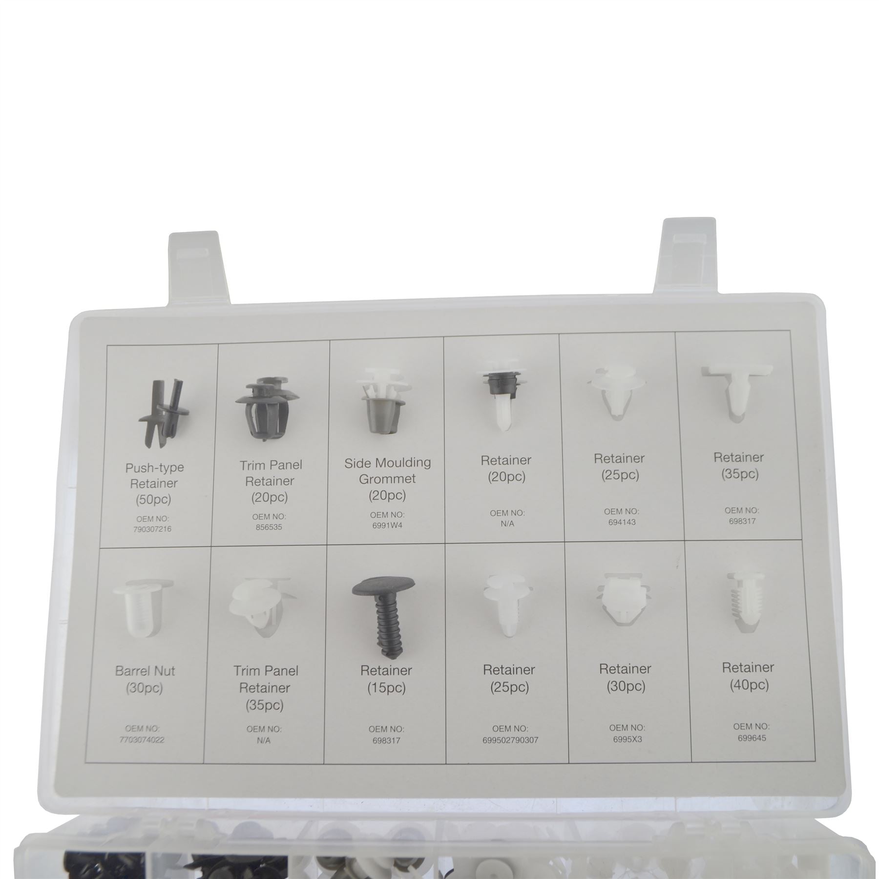 Kit d'assortiment de clips de garniture Peugeot, clips de fixation pour œillets de retenue, 345 pièces