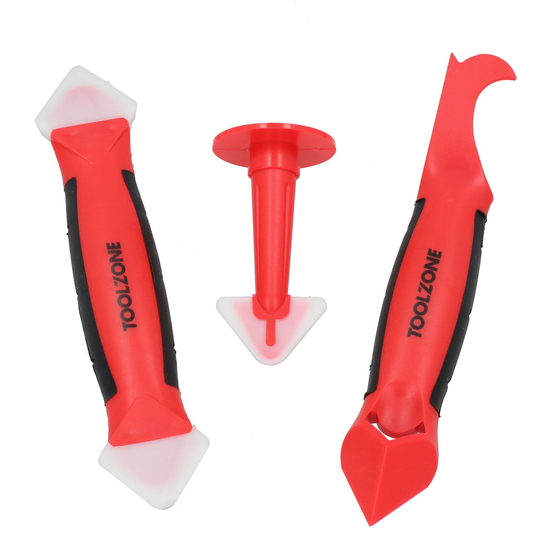 Ensemble d'outils de mastic en silicone 3 pièces Grattoir Spatule Écarteur Dissolvant de calfeutrage