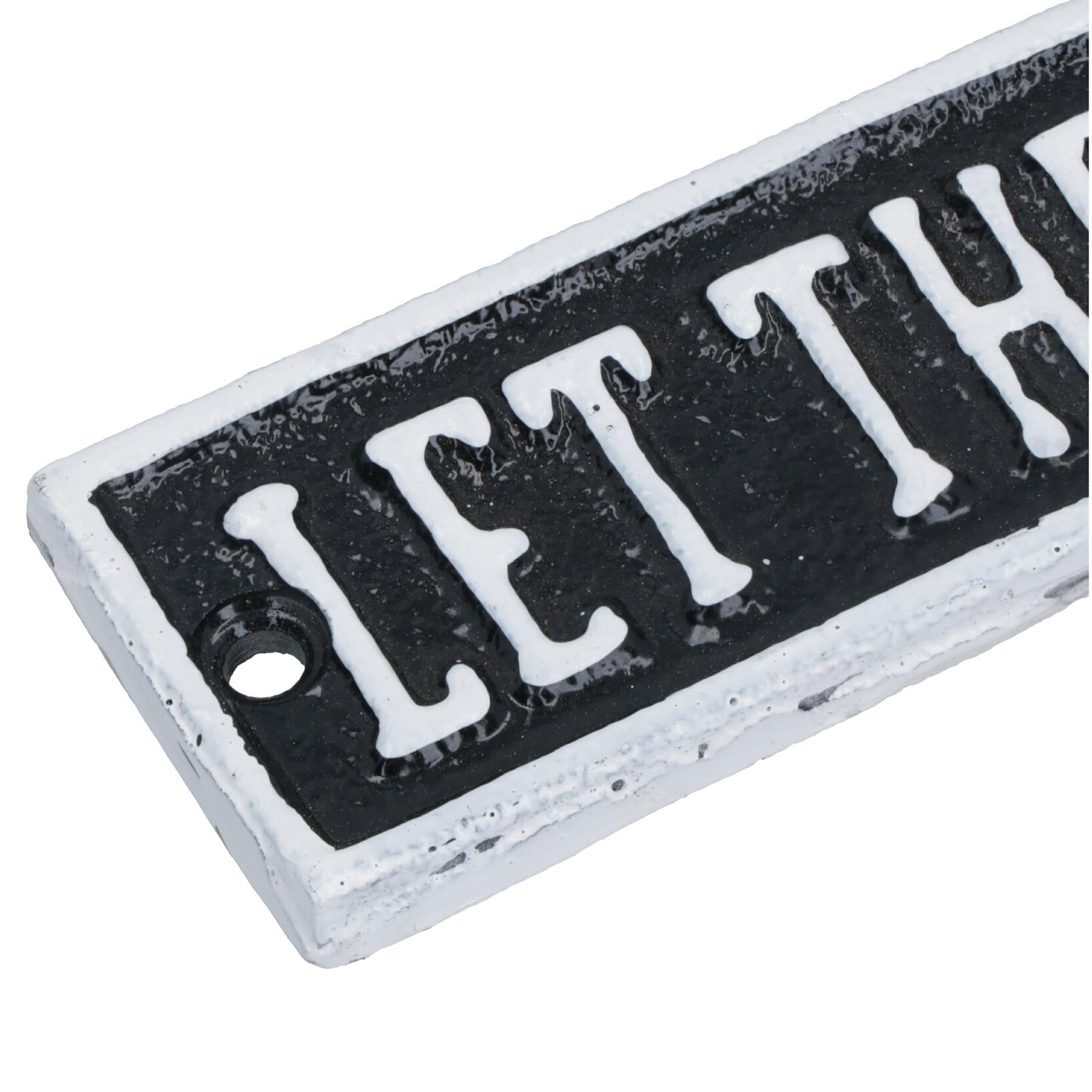 Let The Drink Be Gin Cast Iron Sign Plaque Wall Door House Cocktail Pub Bar