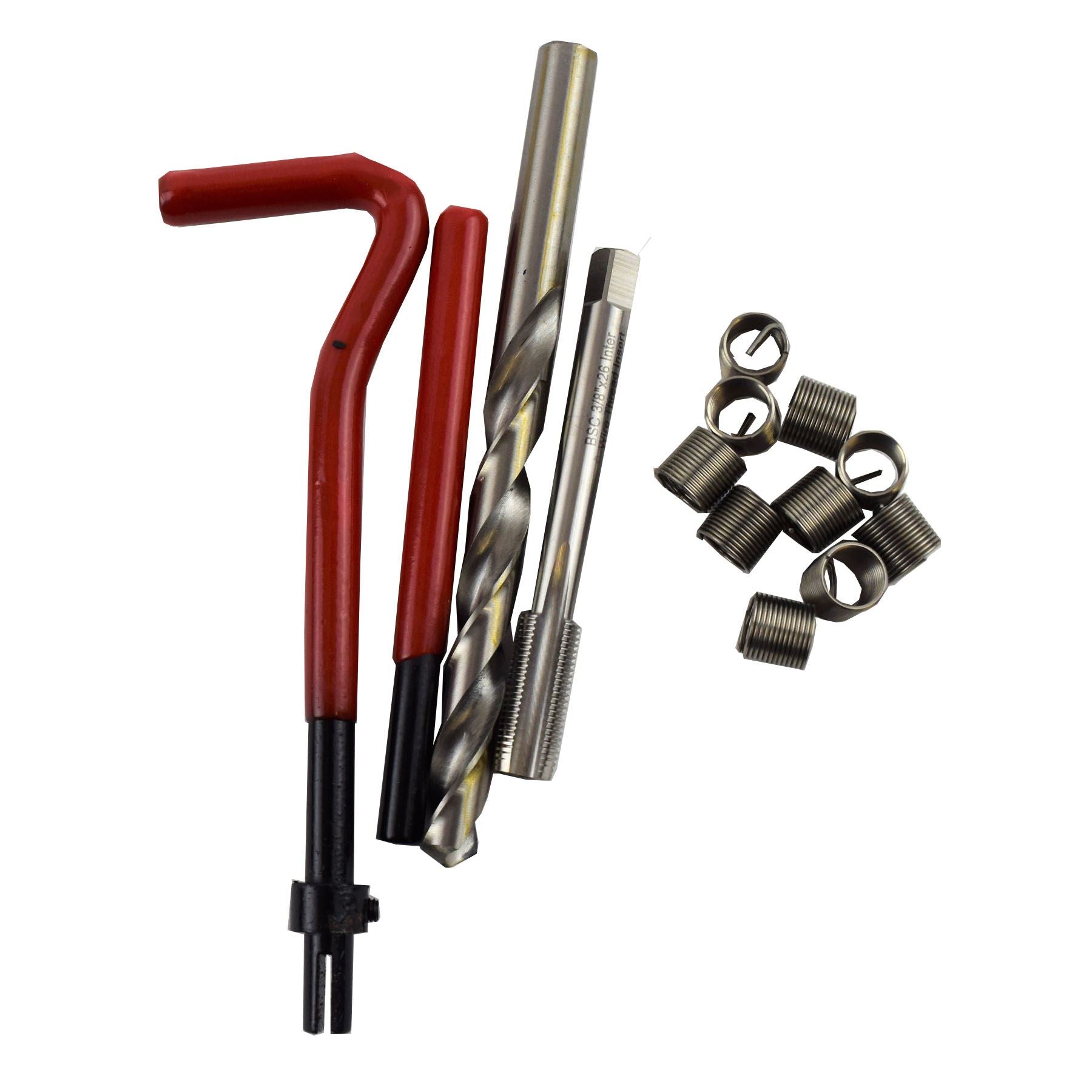 3/8" x 26 BSC Gewindebohrer-Reparatur-Schneidsatz Helicoil Beschädigte Gewinde 14-teiliges Set