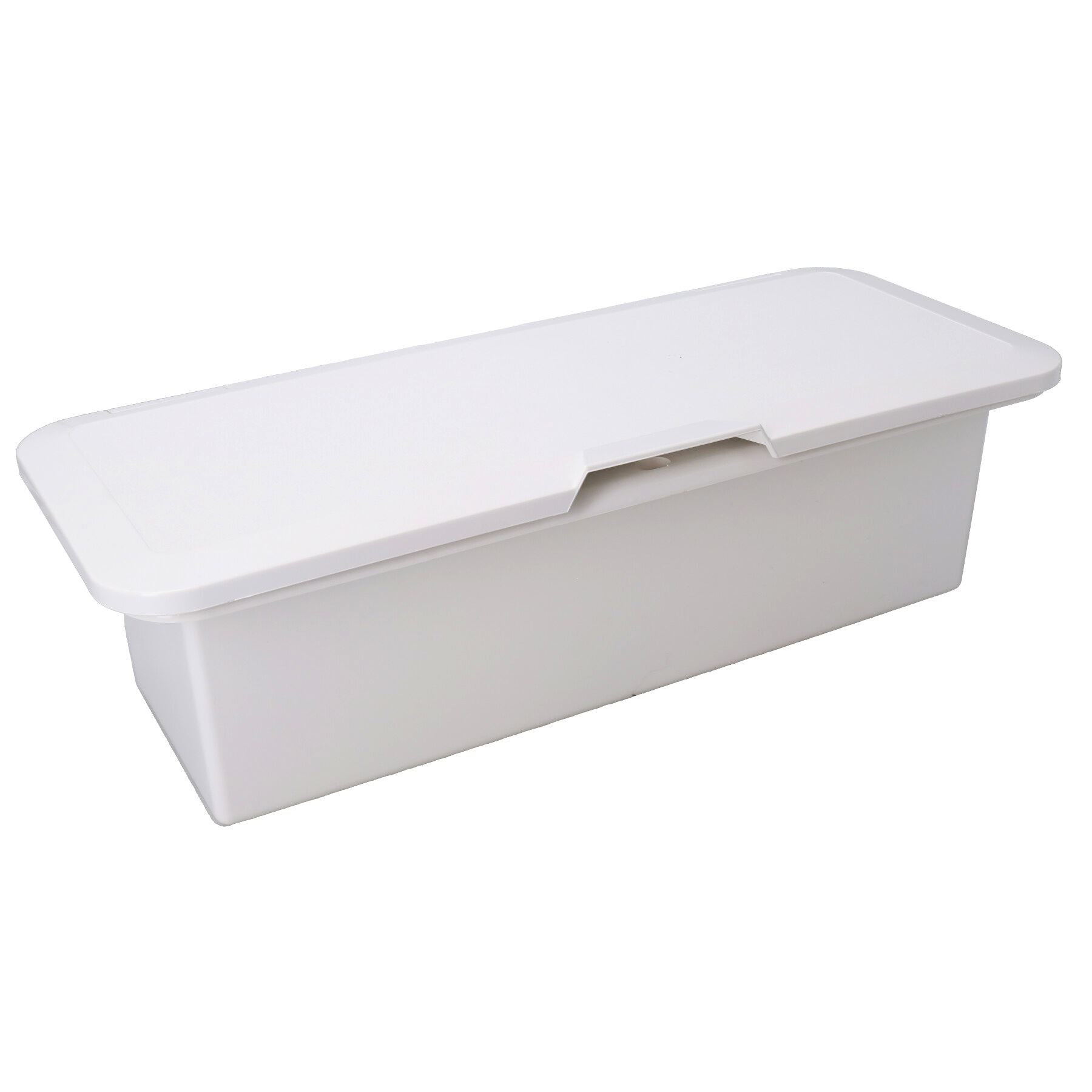 Coffre de rangement à charnière en plastique pour pont, armoire, trappe, 43 cm x 18 cm, bateau, camping-car
