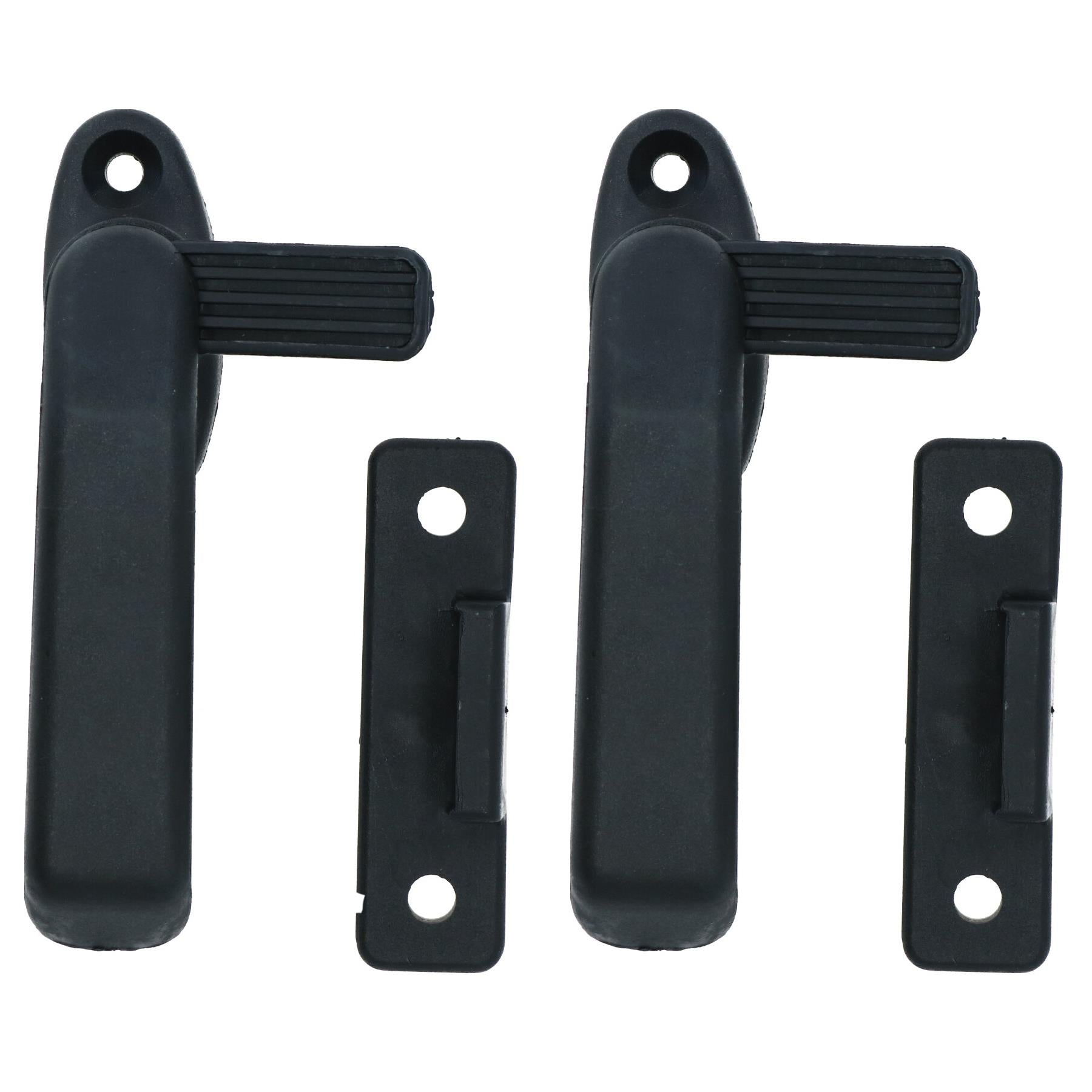 2pk Left Hand Window Handle Lever Catch & Retainer Polypropylene Locker