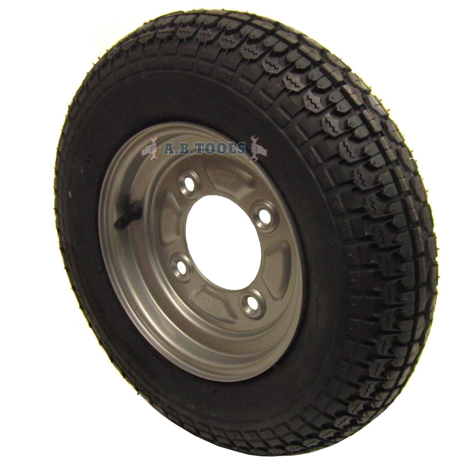 Trailer Wheel & Tyre 3.50-8 with 115mm PCD for Erde, Daxara 4 PLY TRSP12