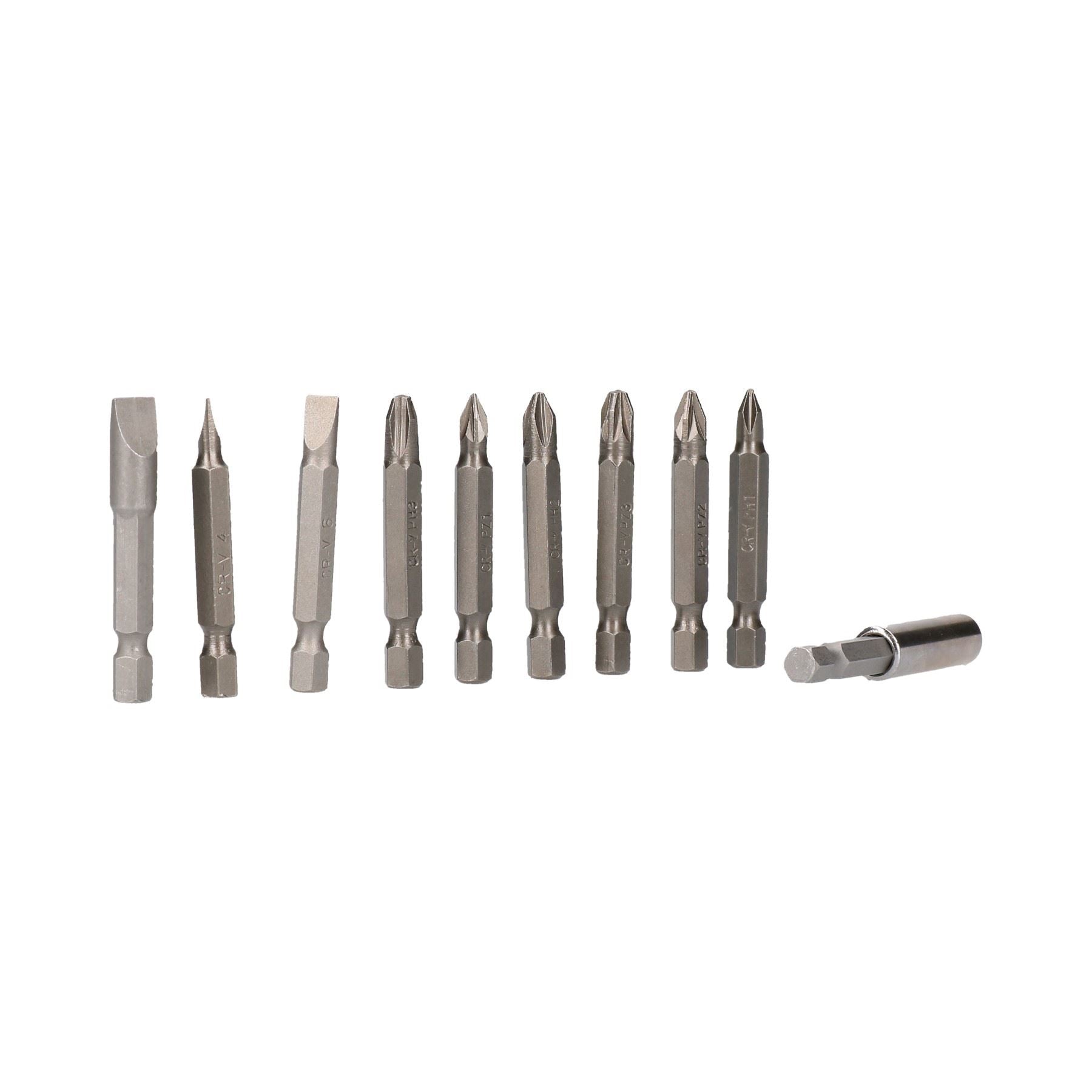 50mm Power Bit Schraubendreher Sortiment Zubehör Kit Flach Phillips und Pozi 10pc
