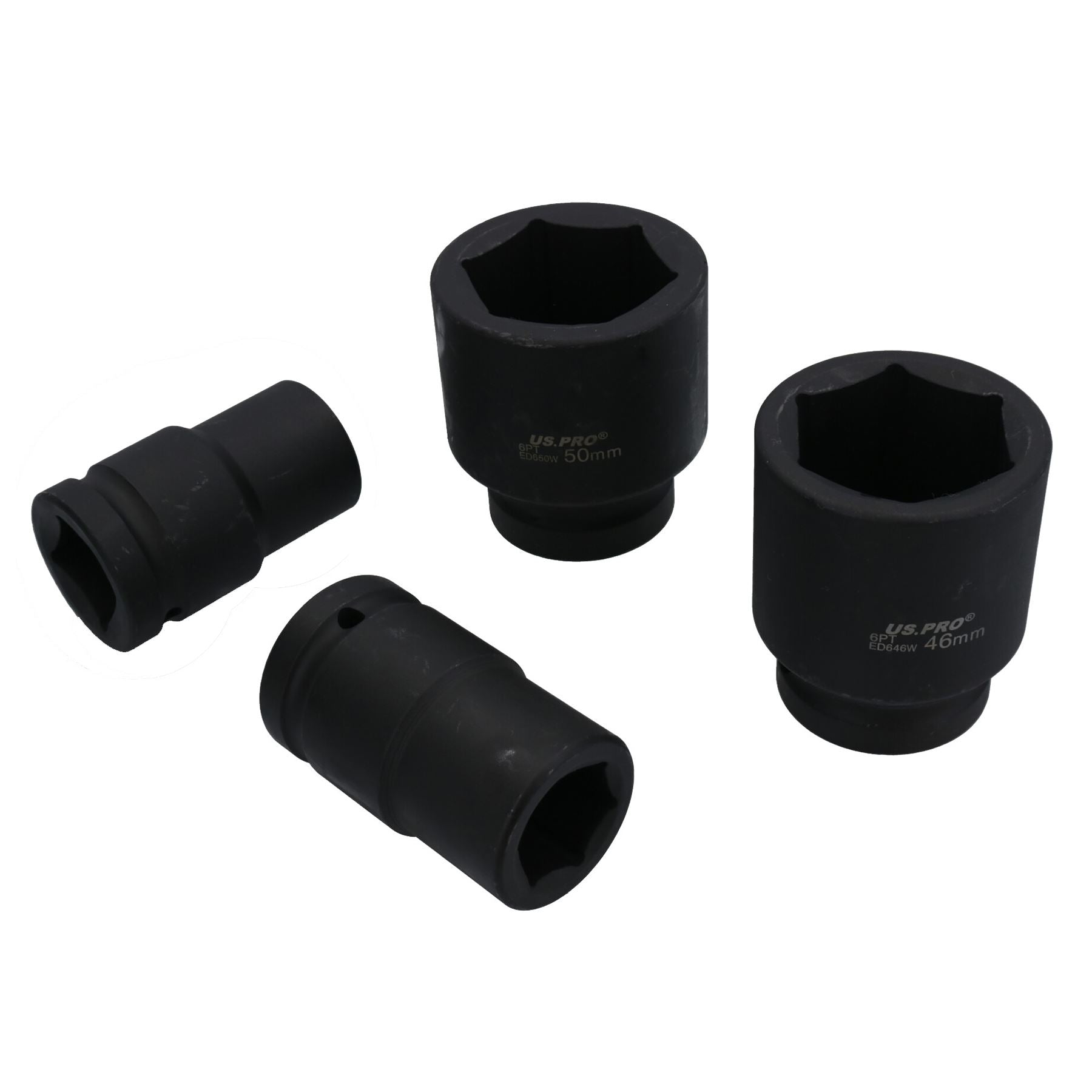 Douilles à chocs métriques profondes MM 1 po 22 mm – 50 mm 6 pans 11 pièces