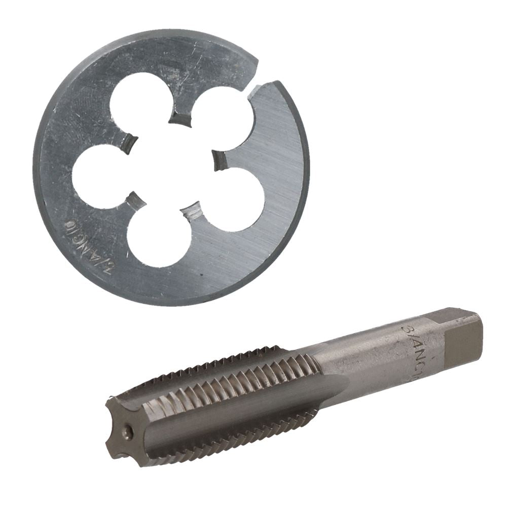 Taraud et filière UNC 3/4" - 1" en acier au tungstène et filière fendue de 50 mm