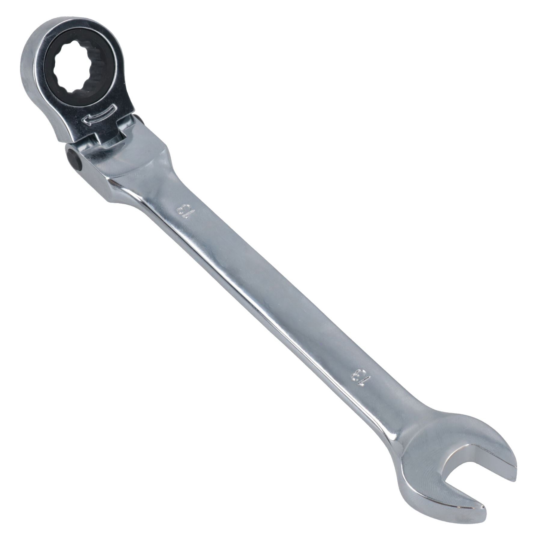 Clé à cliquet à tête flexible de 13 mm, tête verrouillable, 72 dents, bi-hexagonale