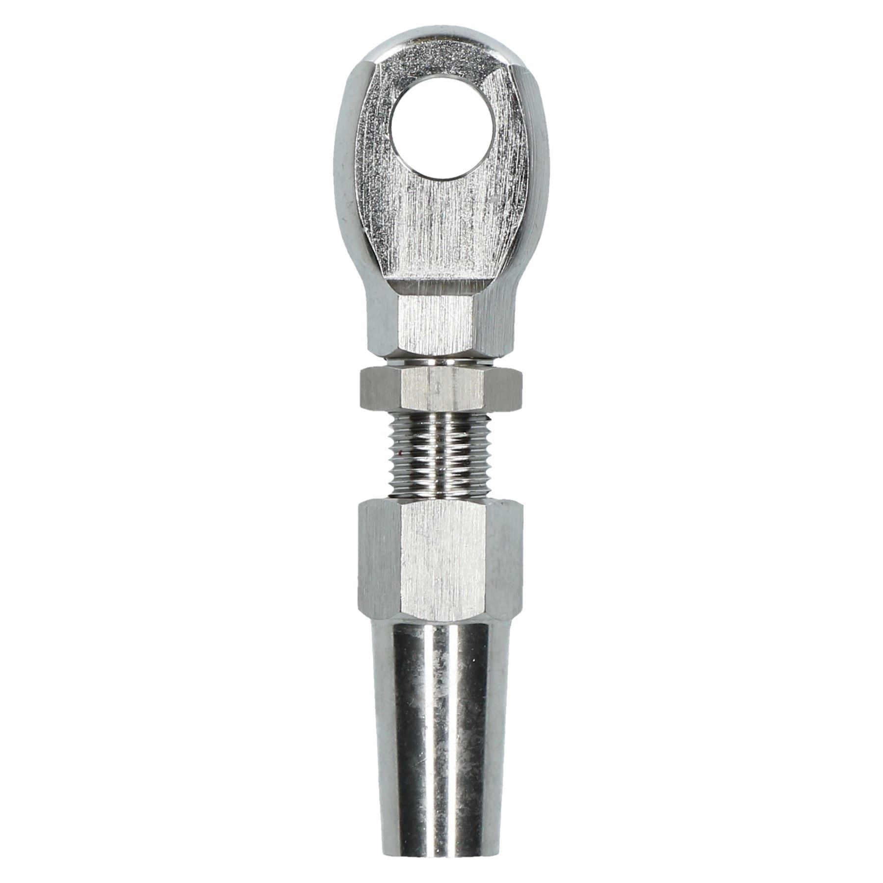 Raccord de câble métallique DIY Raccord d'extrémité de gréement sans emmanchement en acier inoxydable 316