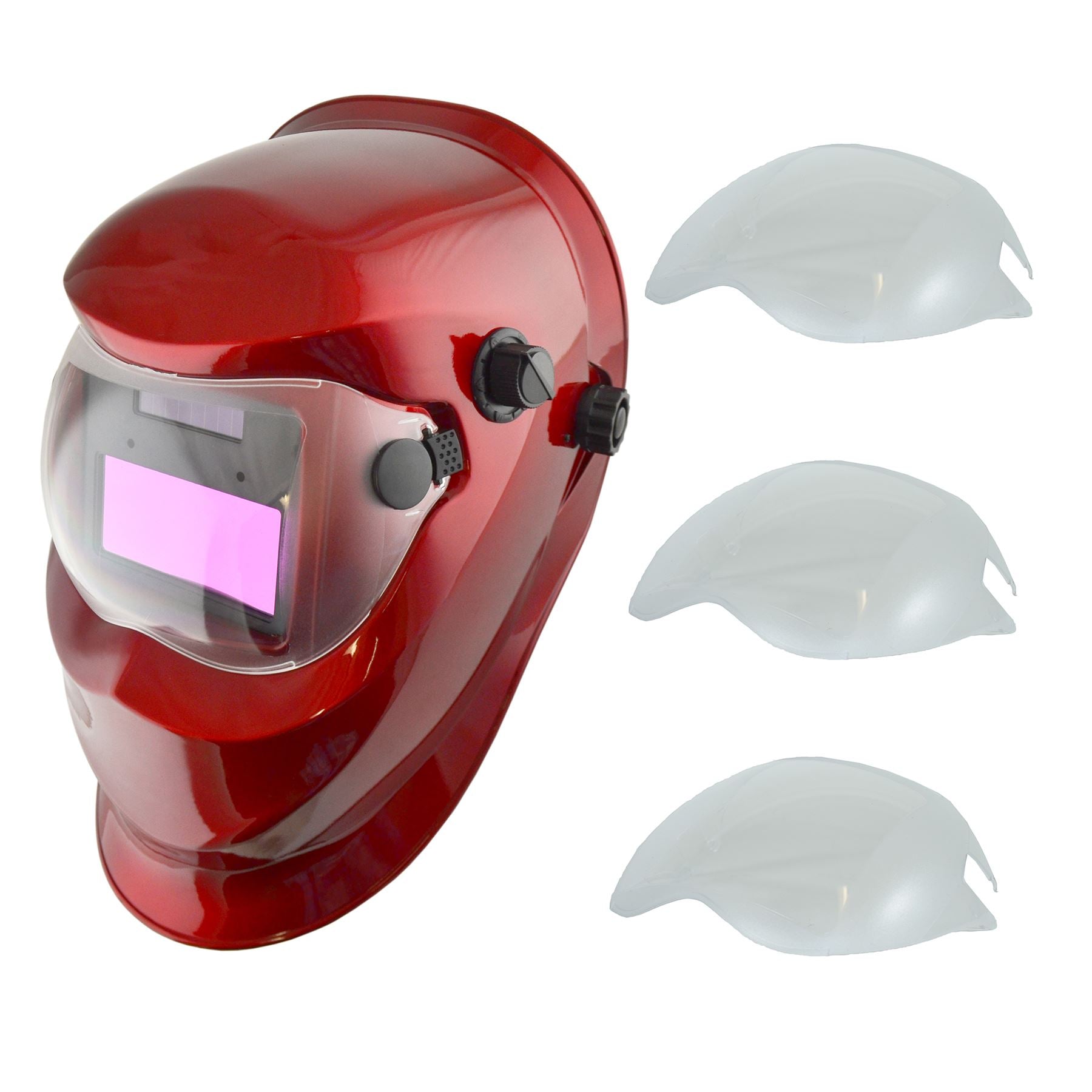 Auto Verdunkelung Schweißer Helm Maske Schweißen Schleifen Funktion & 3 x Objektiv Abdeckung