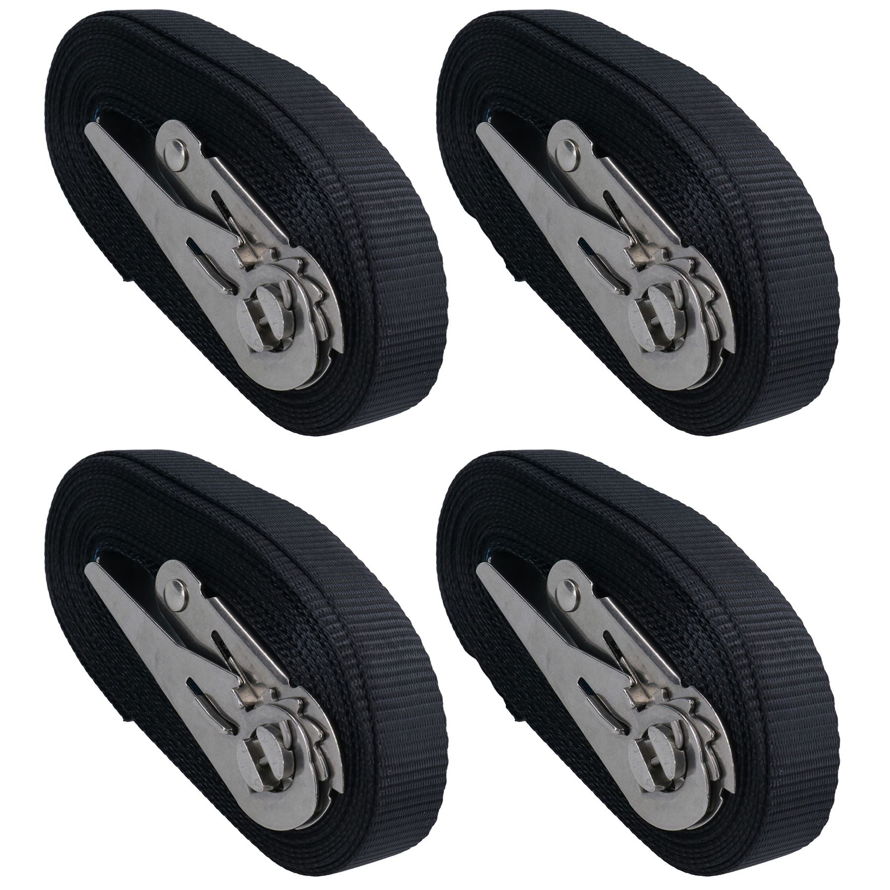Sangle à cliquet en acier inoxydable 316 pour remorque de bateau, 6 m, 25 mm, qualité marine, nervure, jetski