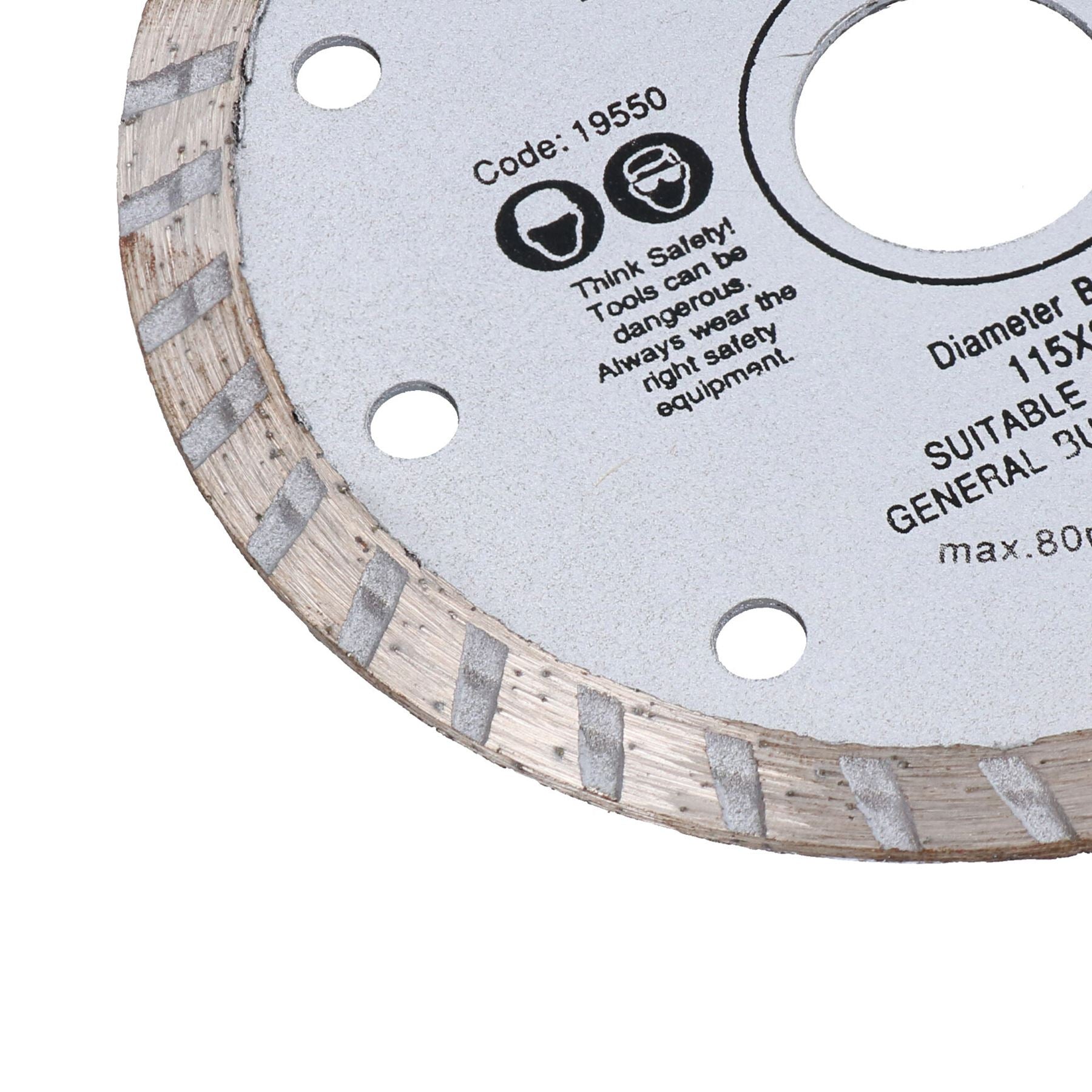 115 mm 4,5 Zoll 1,2 mm Turbo-Diamant-Trennscheibe für Keramikfliesen für Winkelschleifer