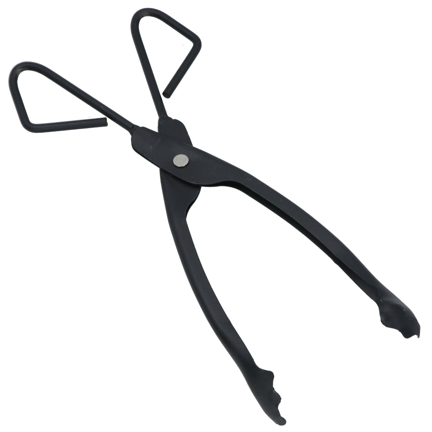 Fire Side Log Coal Wood Tongs Grabber Mover Fireplace Fire Pit Scissor Action