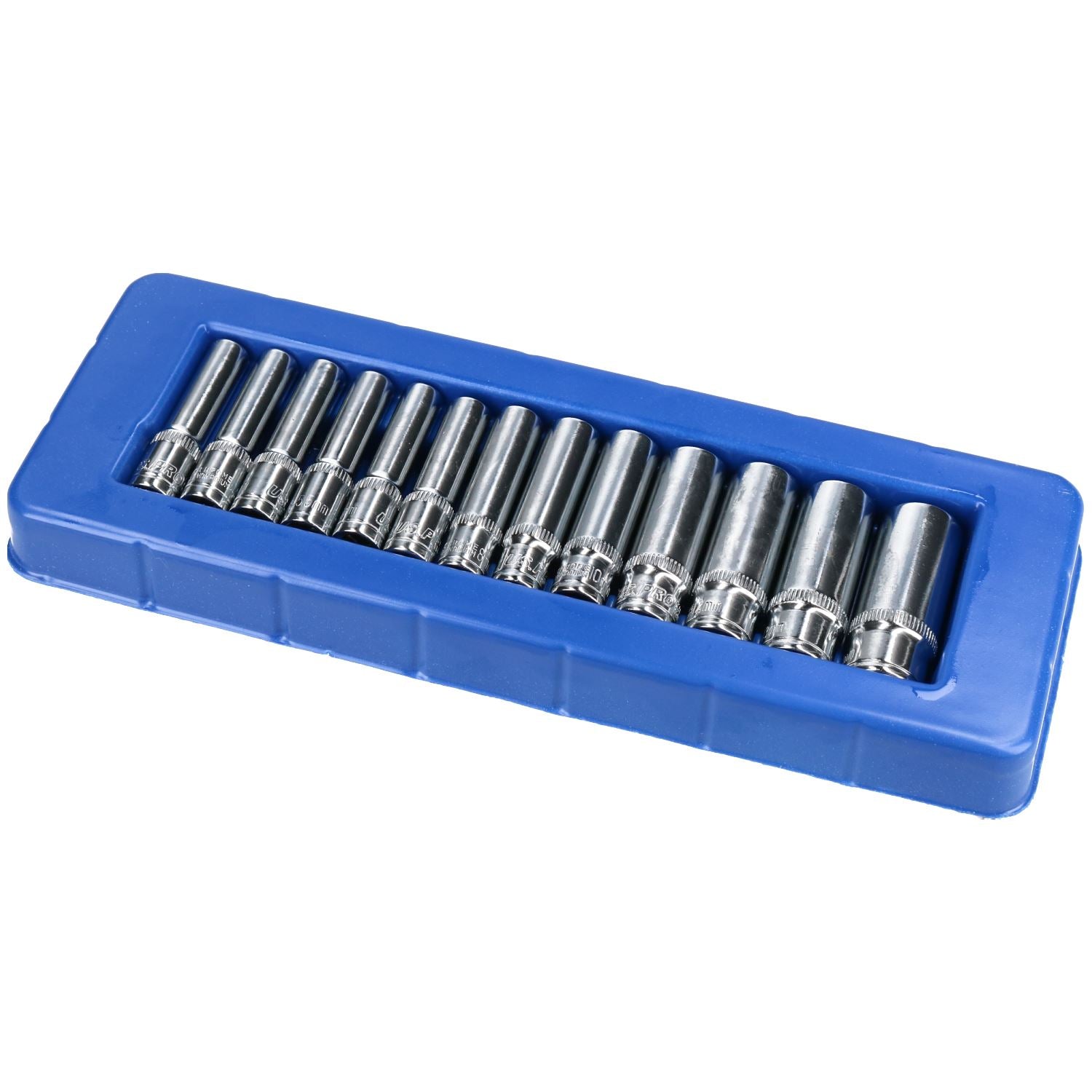Douilles hexagonales simples profondes métriques MM 1/4" 4 mm - 14 mm + cliquet