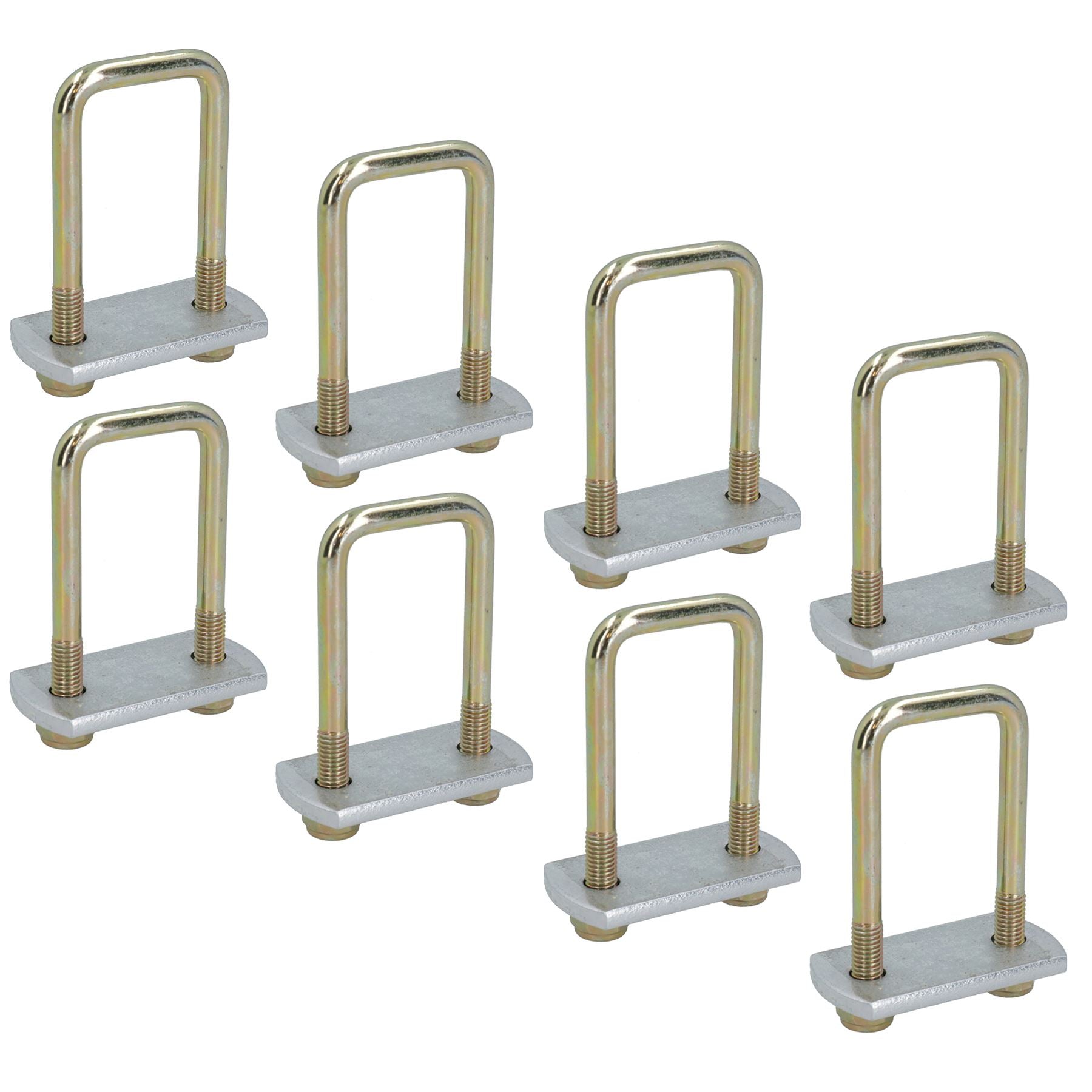 8er-Pack M10 40 mm x 88 mm U-Bolzen N-Bolzen mit Platten und Muttern HOCHZUG