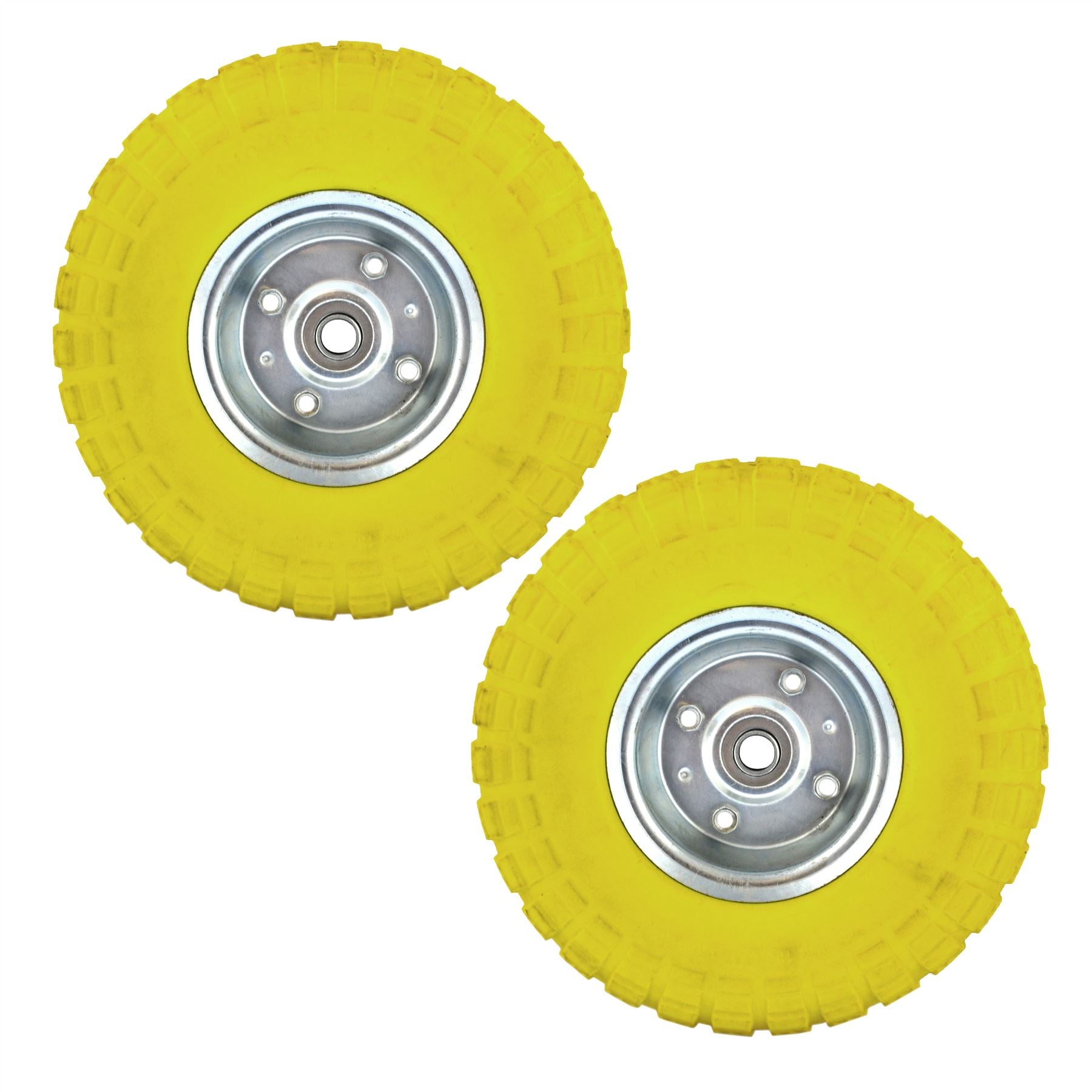 2 x 10" Roue en caoutchouc solide Rempli de mousse Diable Chariot Chariot AN002_PAIR
