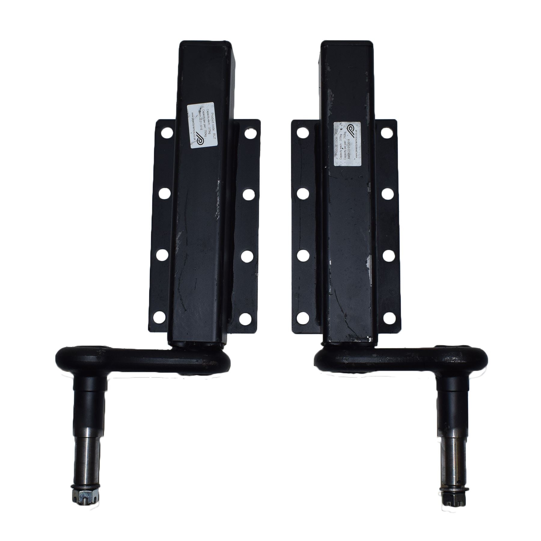 Unités de 750 kg avec talons allongés (paire) Suspension de remorque à mini-roues Ext Stub