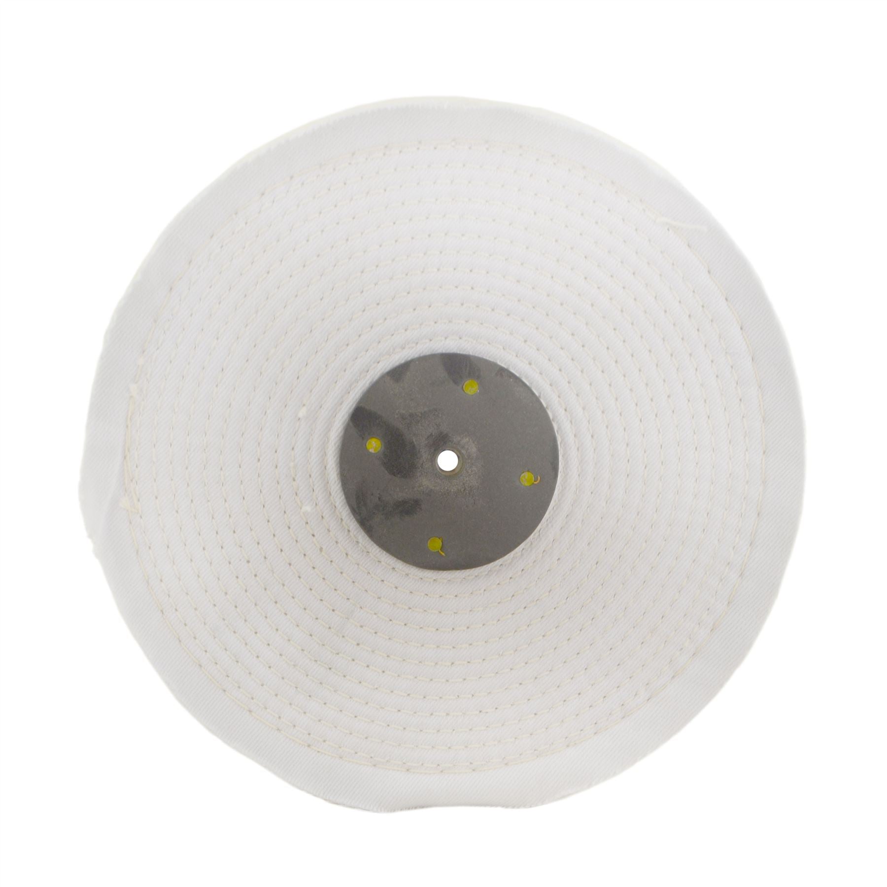 White Close Stitched Metal Polishing Buffing Mop 10" x 0.5" 1 section 2nd Stage
