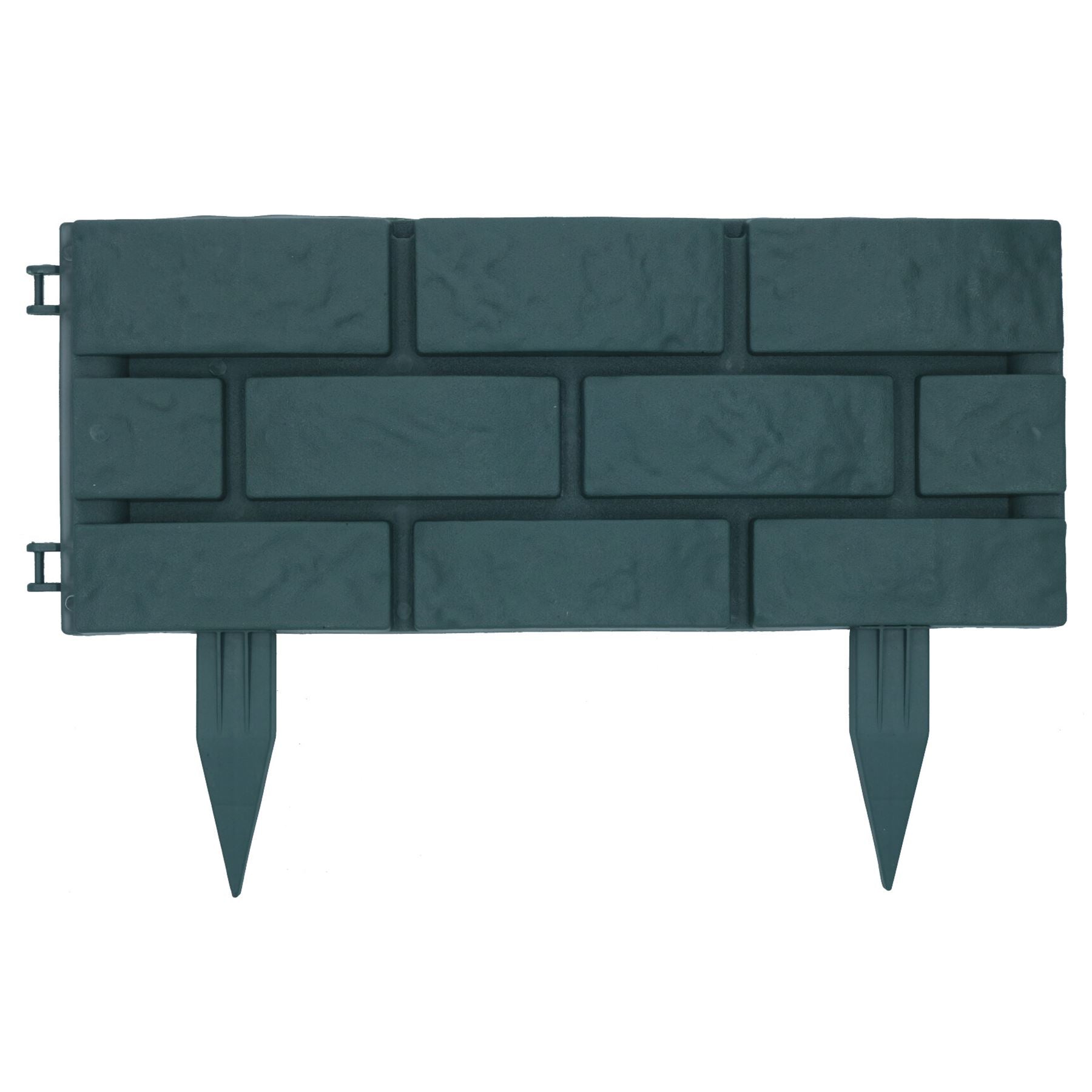 Bordure de jardin en plastique ABS effet brique gris vert