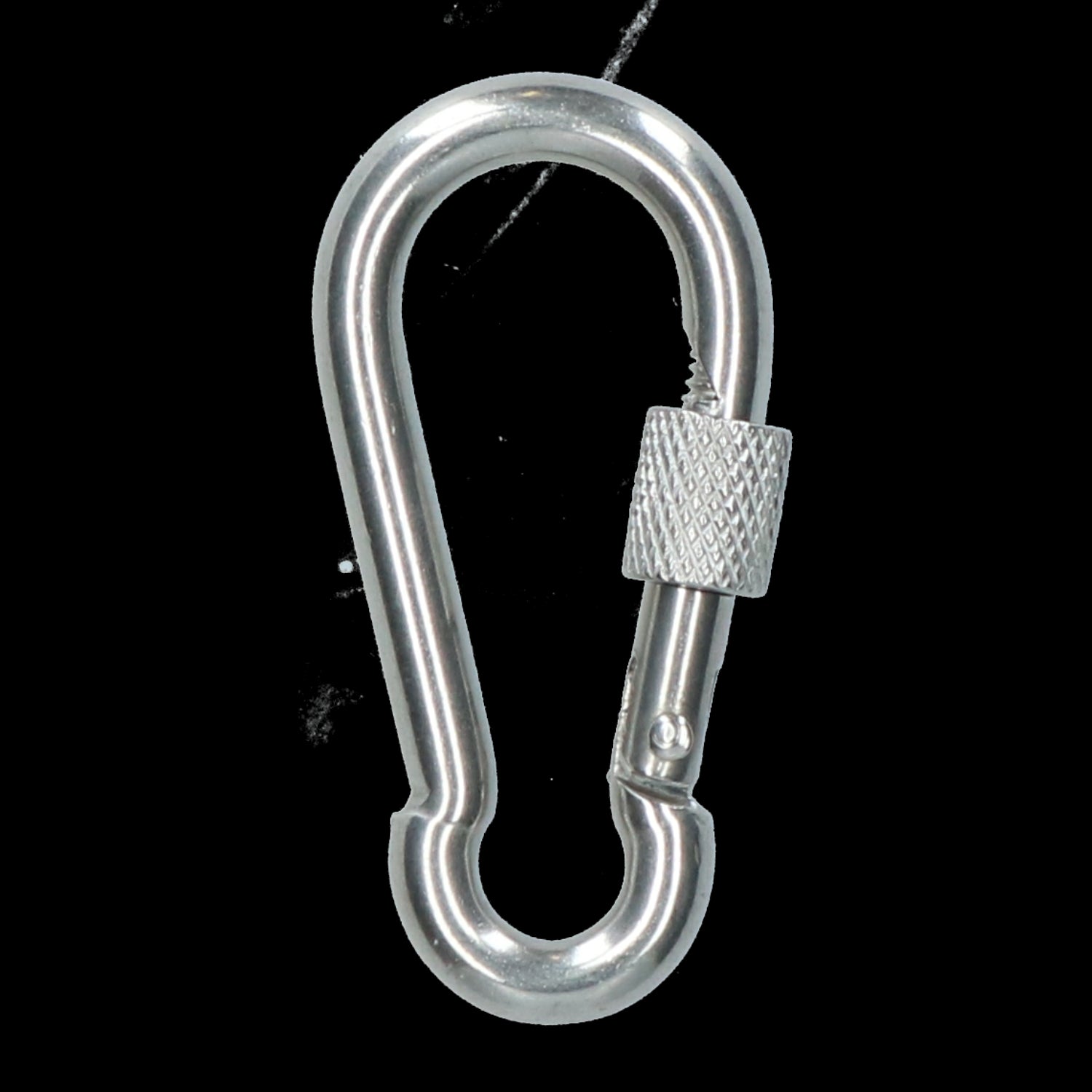 Karabinerhaken mit Schraubverschluss, 6 mm, Marine Grade Edelstahl