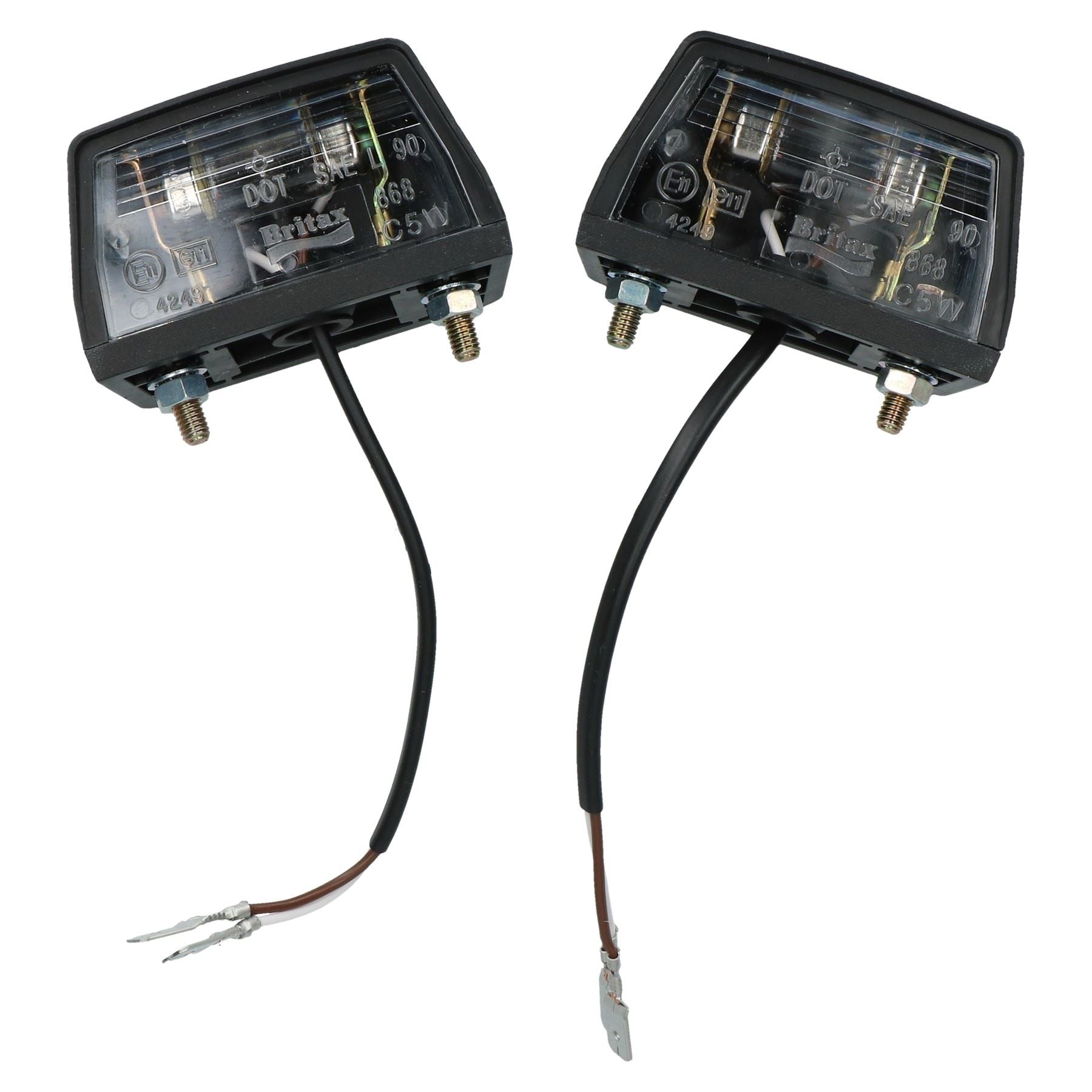 Number Plate Illumination Light / Lamp for Trailers Caravans Vans 2 Pack