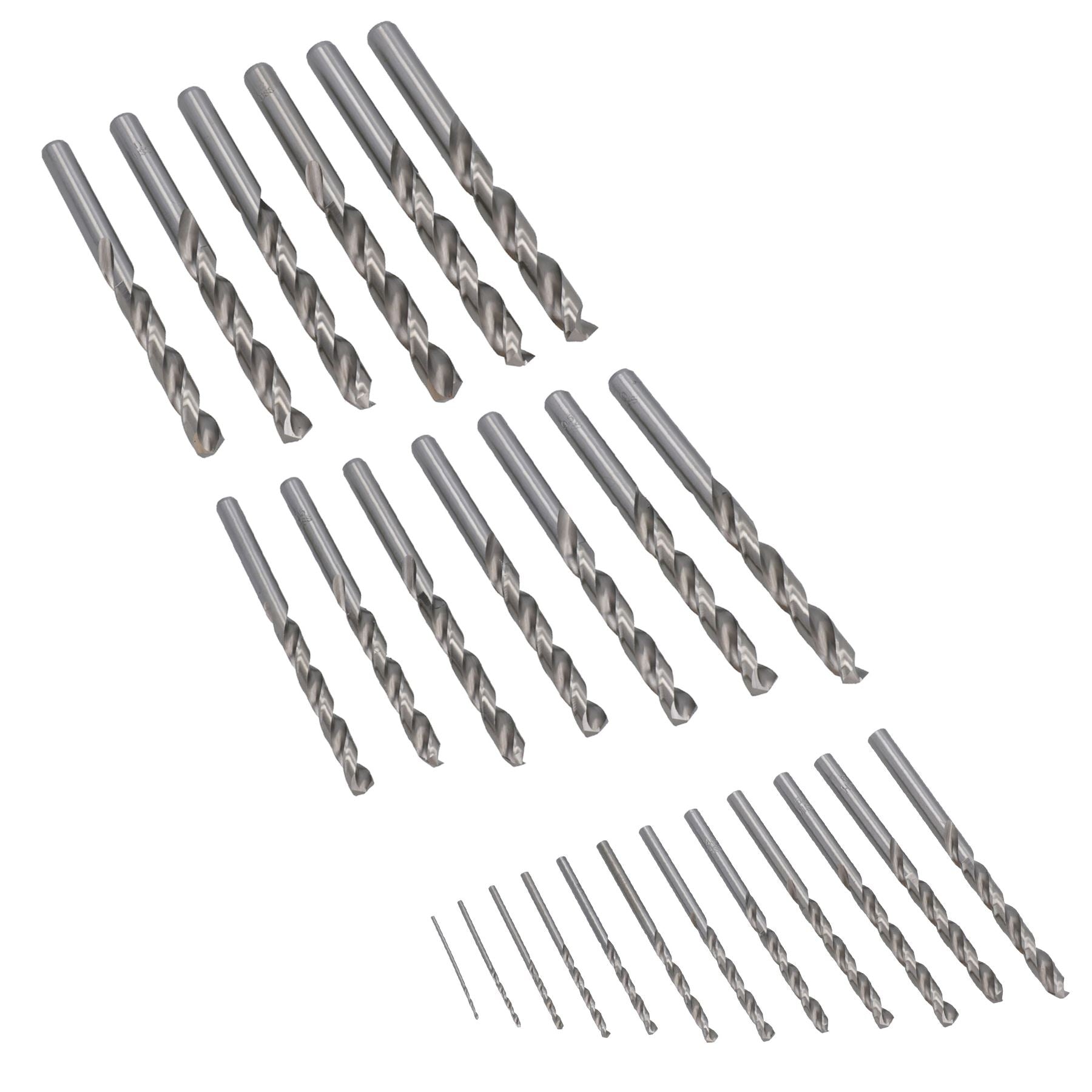 25-teiliges HSS-G-Bohrer-Set mit metrischen Schlitzbohrern für Metall, Kunststoff und Kupfer, 1 mm – 13 mm
