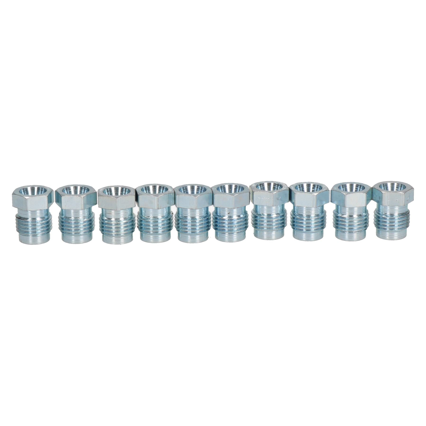 Raccords courts pour tuyaux de frein mâles en acier 1/2" x 20 UNF pour freins 1/4" 10 pièces