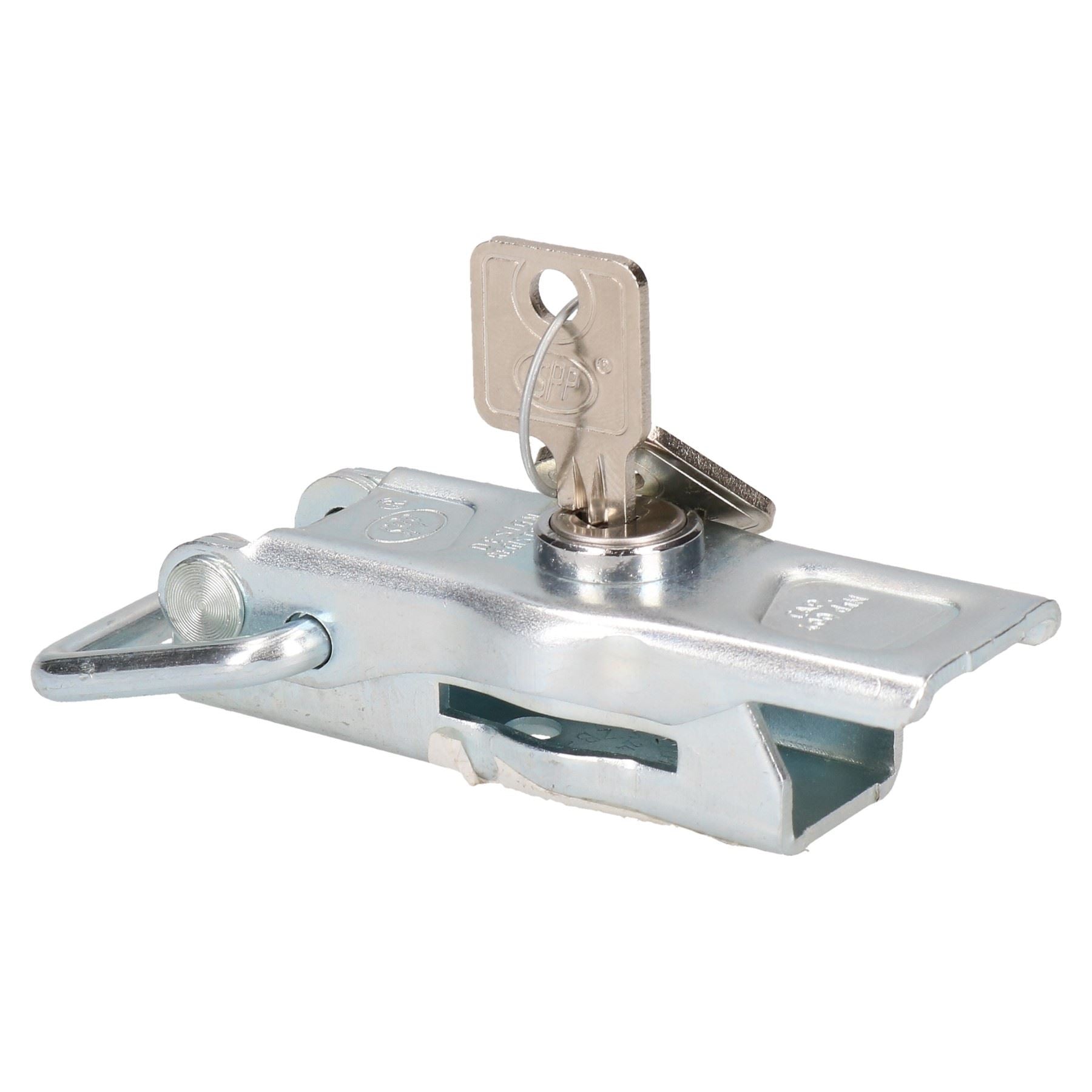 Über-Mitte-Verschluss-Knebelklemme, groß, 10 cm, abschließbar, hohe Kapazität, zwei Schlüssel