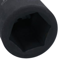 1" Drive Double Deep MM Impact Impacted Socket 6 Sided Single Hex