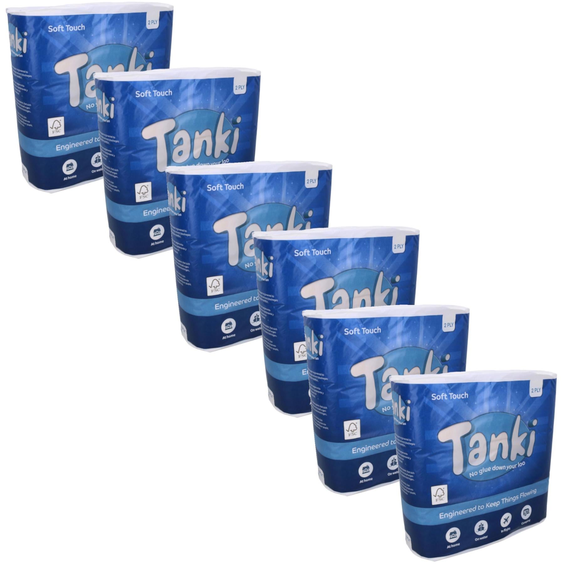 54 rouleaux de papier toilette sans colle pour caravane, bateau, camping, fosse septique chimique