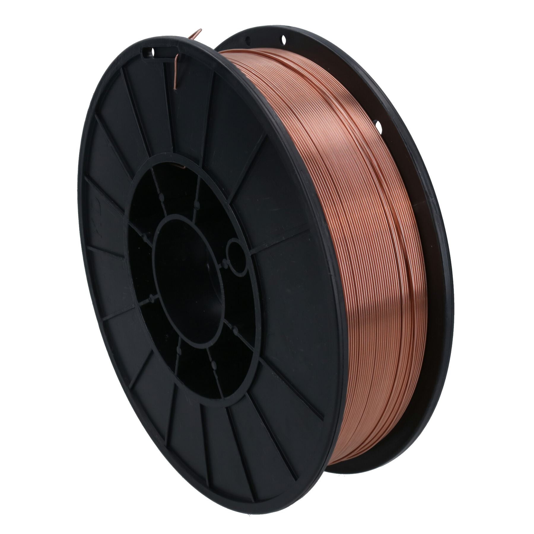 Bobine de fil de soudage Mig en acier doux de 0,6 mm, bobine de 5 kg avec revêtement en cuivre