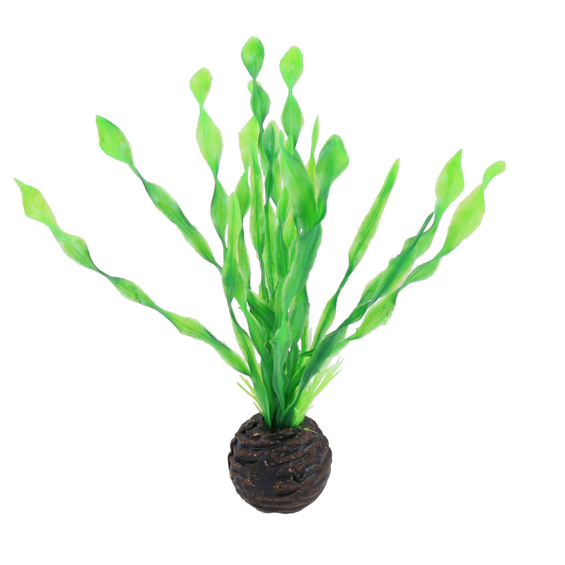 Plante en soie auto-encastrable pour aquarium, petite taille, au premier plan, H-13 cm (n° 6)