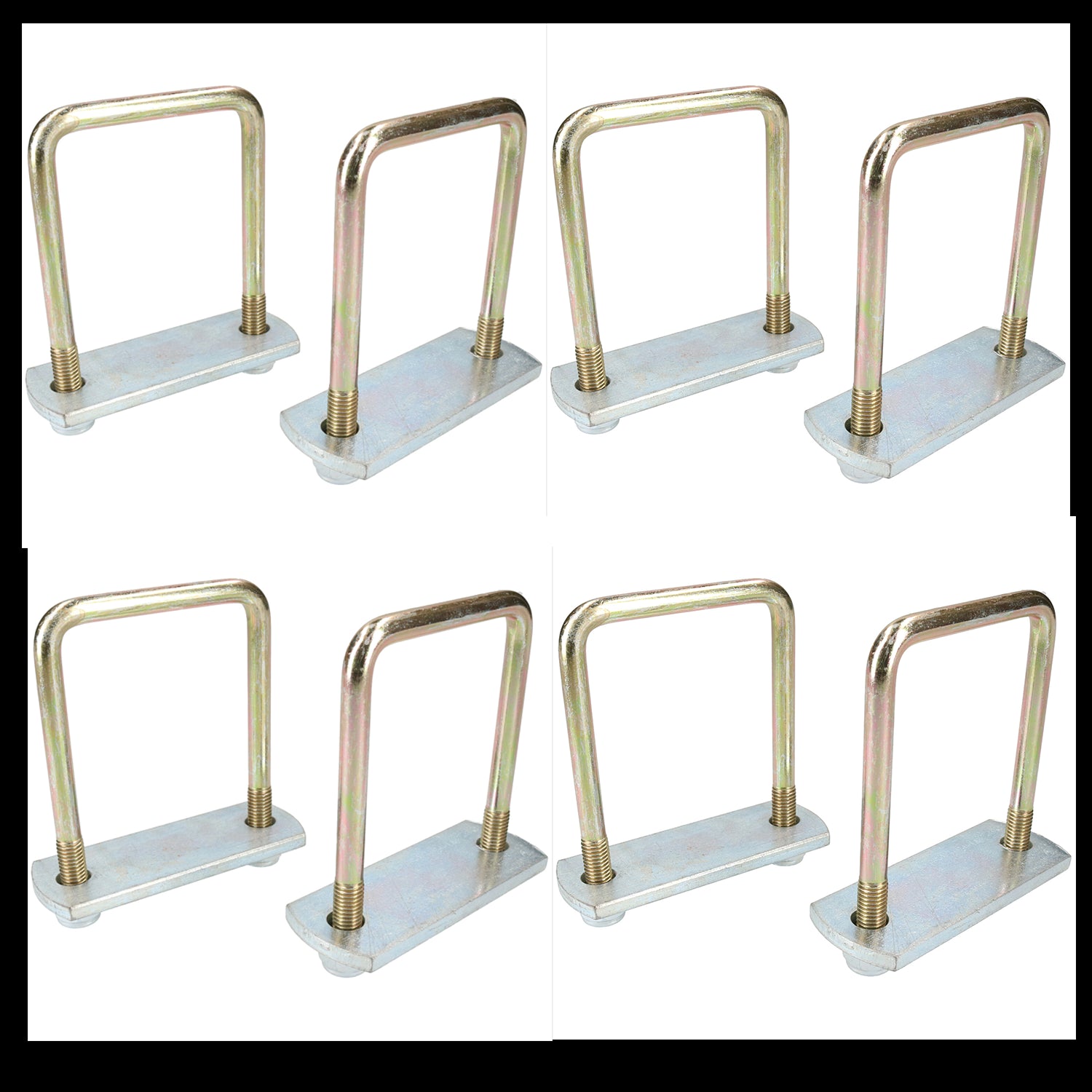 8er-Pack M10 70 mm x 100 mm U-Bolzen N-Bolzen mit Platten und Muttern HOCHZUG