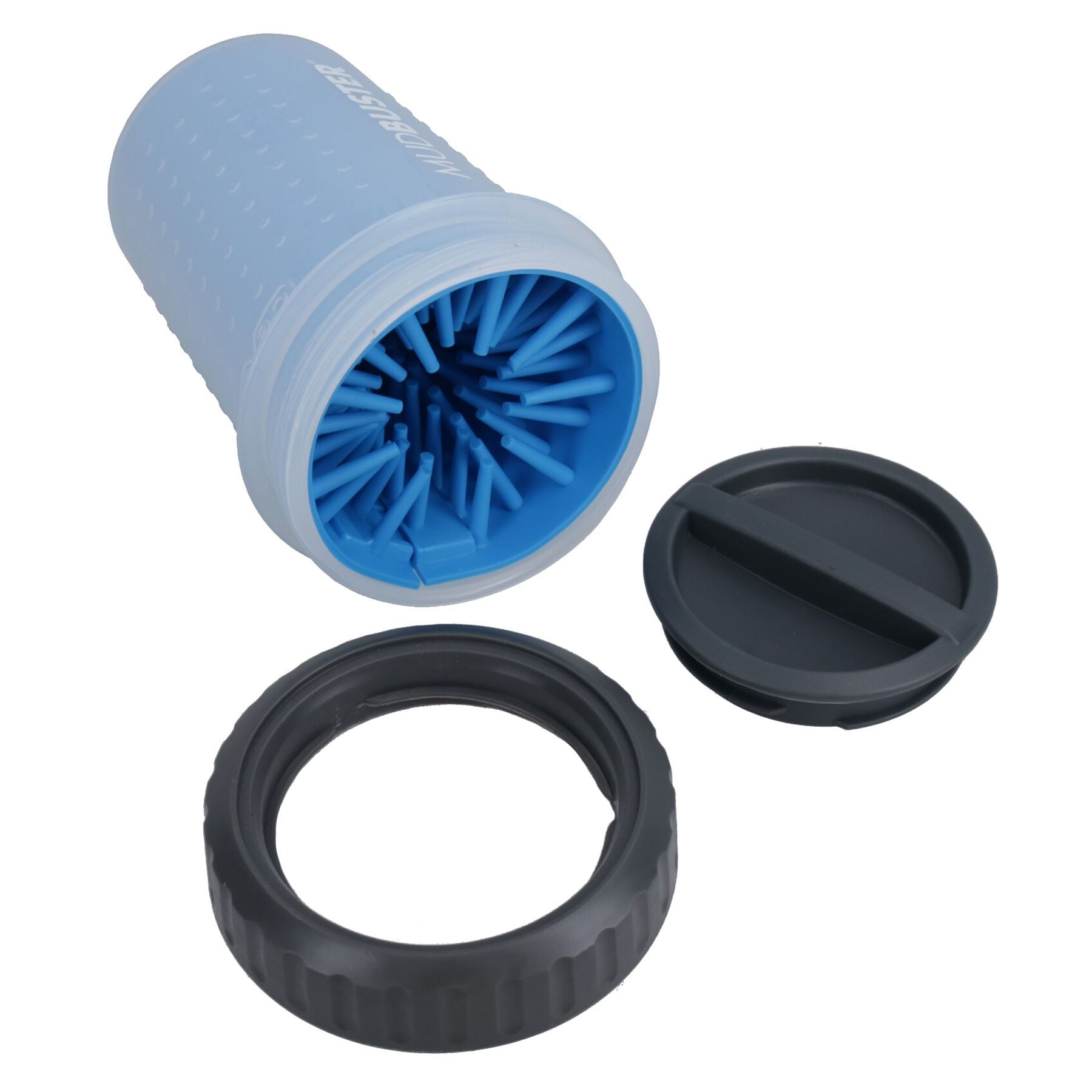 Mittlerer Pro-Blue Mud Buster Tragbarer Hundepfotenreiniger mit Deckel für schlammige Spaziergänge