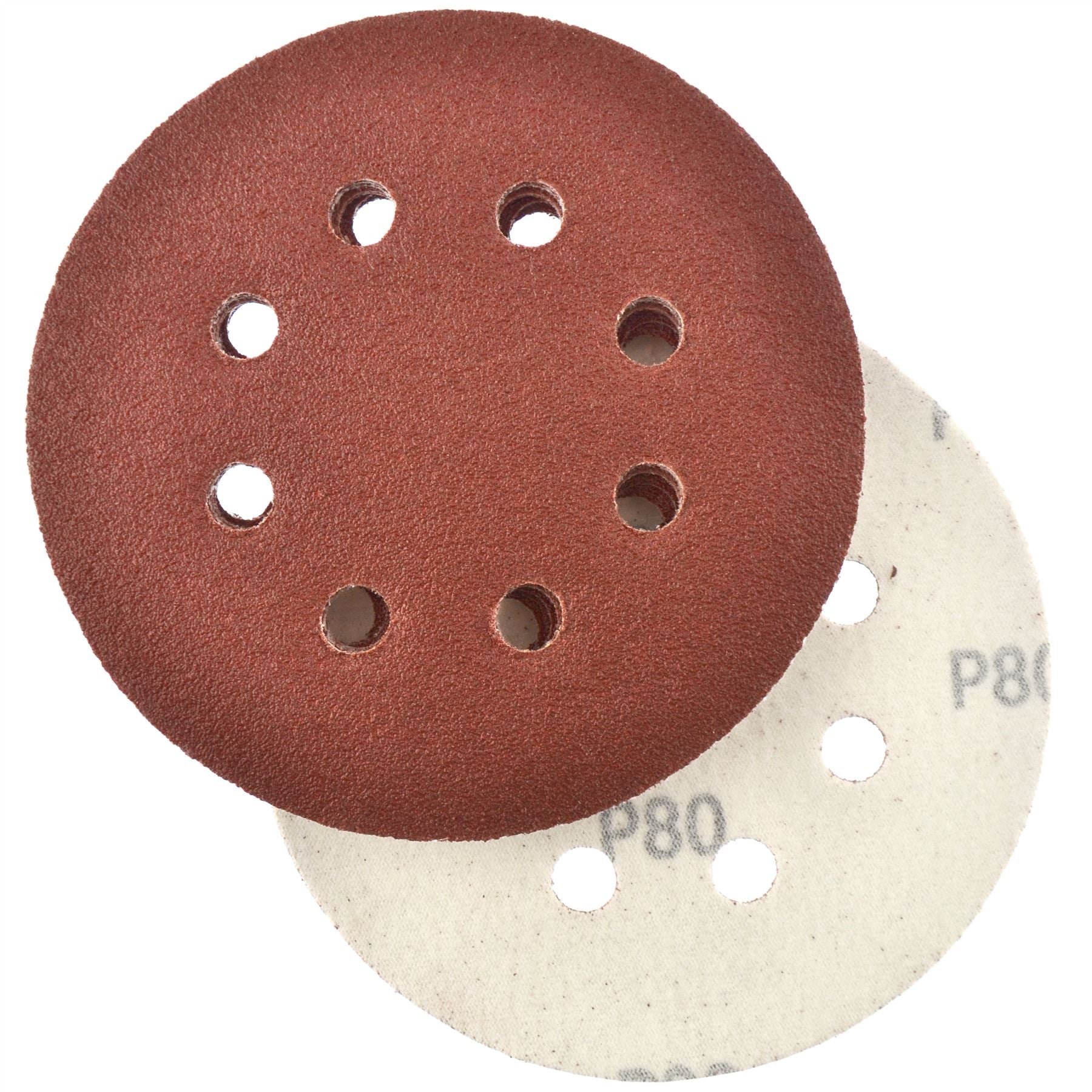Klett-Schleifscheiben, Exzenterschleifer, DA-Handschleifer, 125 mm, 80er-Körnung, 10 Stück