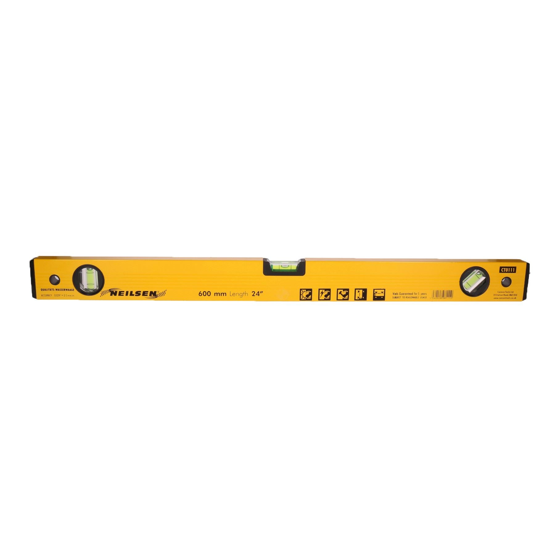 Ensemble de 2 niveaux à bulle portatifs pour échafaudages en aluminium de 12" et 24"