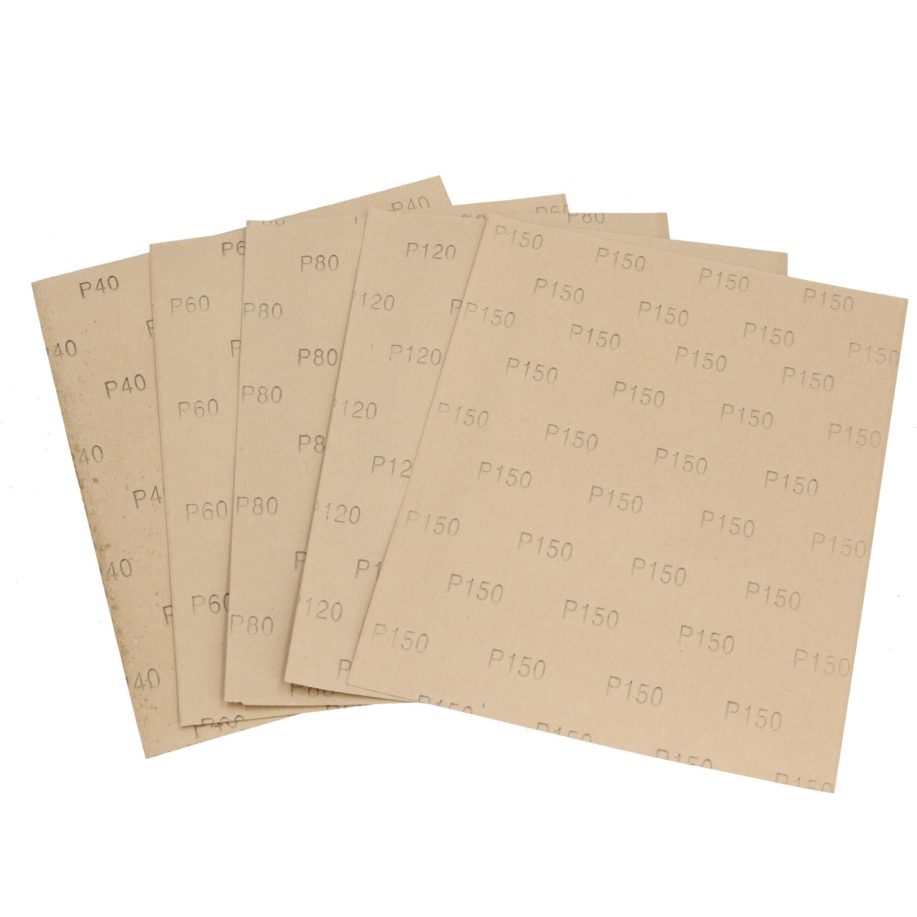 Assorted Grit Sandpaper Sheets 40 grit to 150 Mixed Grit Abrasive Sanding