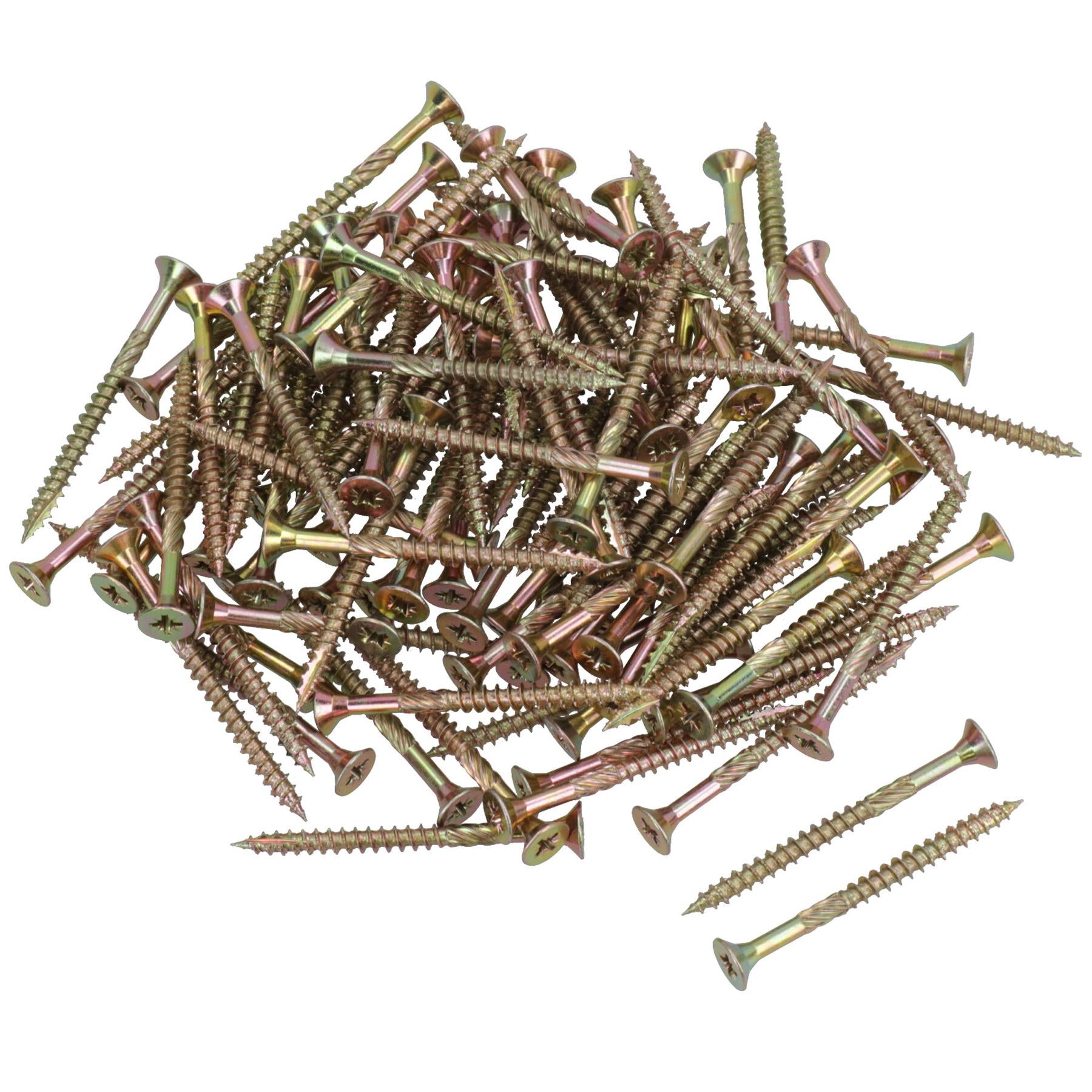 Countersunk Wood Screws 5.0 x 60mm Serrated Edge Prevent Splitting PZ2