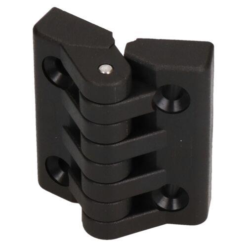 Charnière industrielle en plastique polyamide 64x65 mm pour porte de casier, fabrication italienne