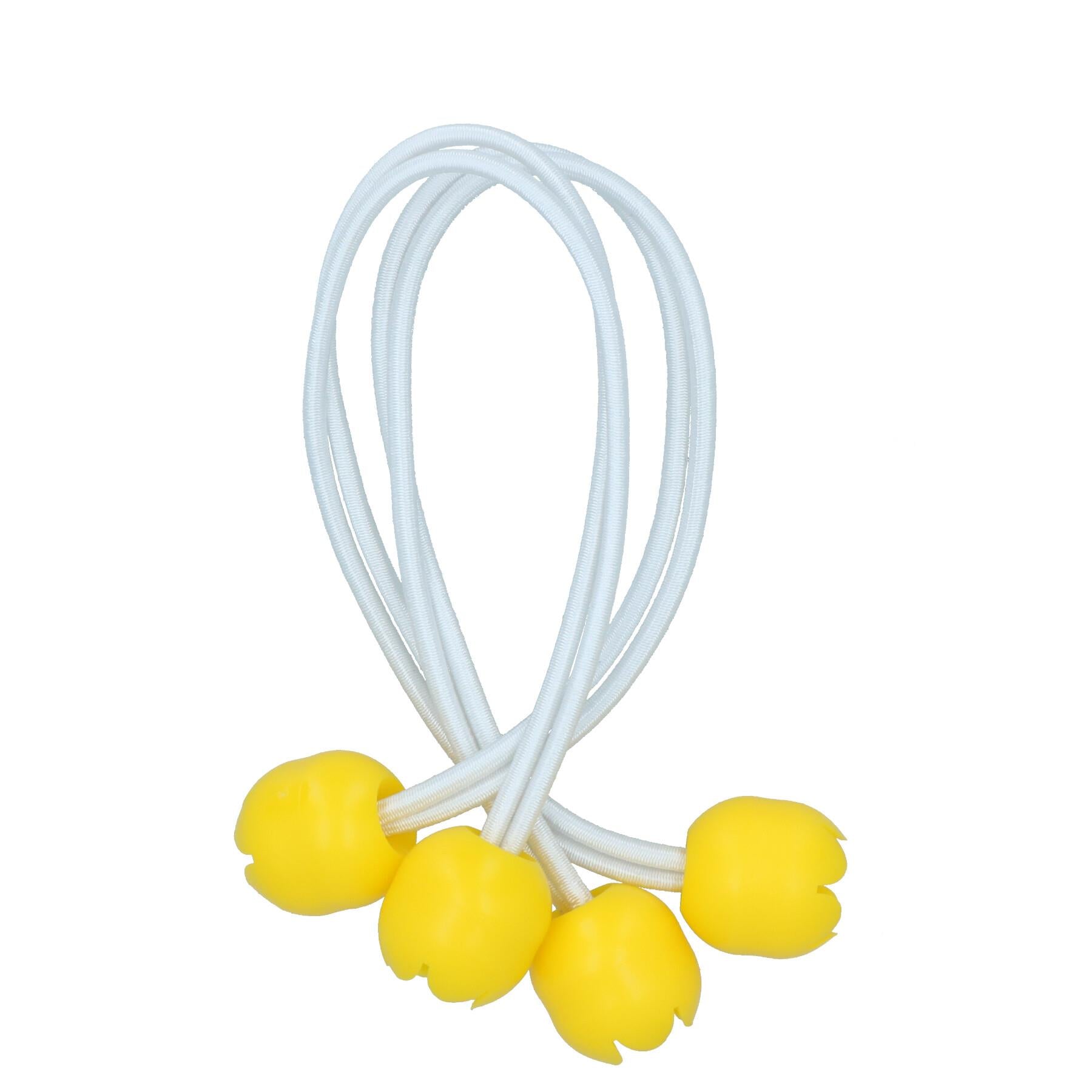 Lot de 10 tendeurs de voile à boules élastiques de 30 à 50 cm de long et cordon élastique de 4 mm pour bateau, yacht, canot