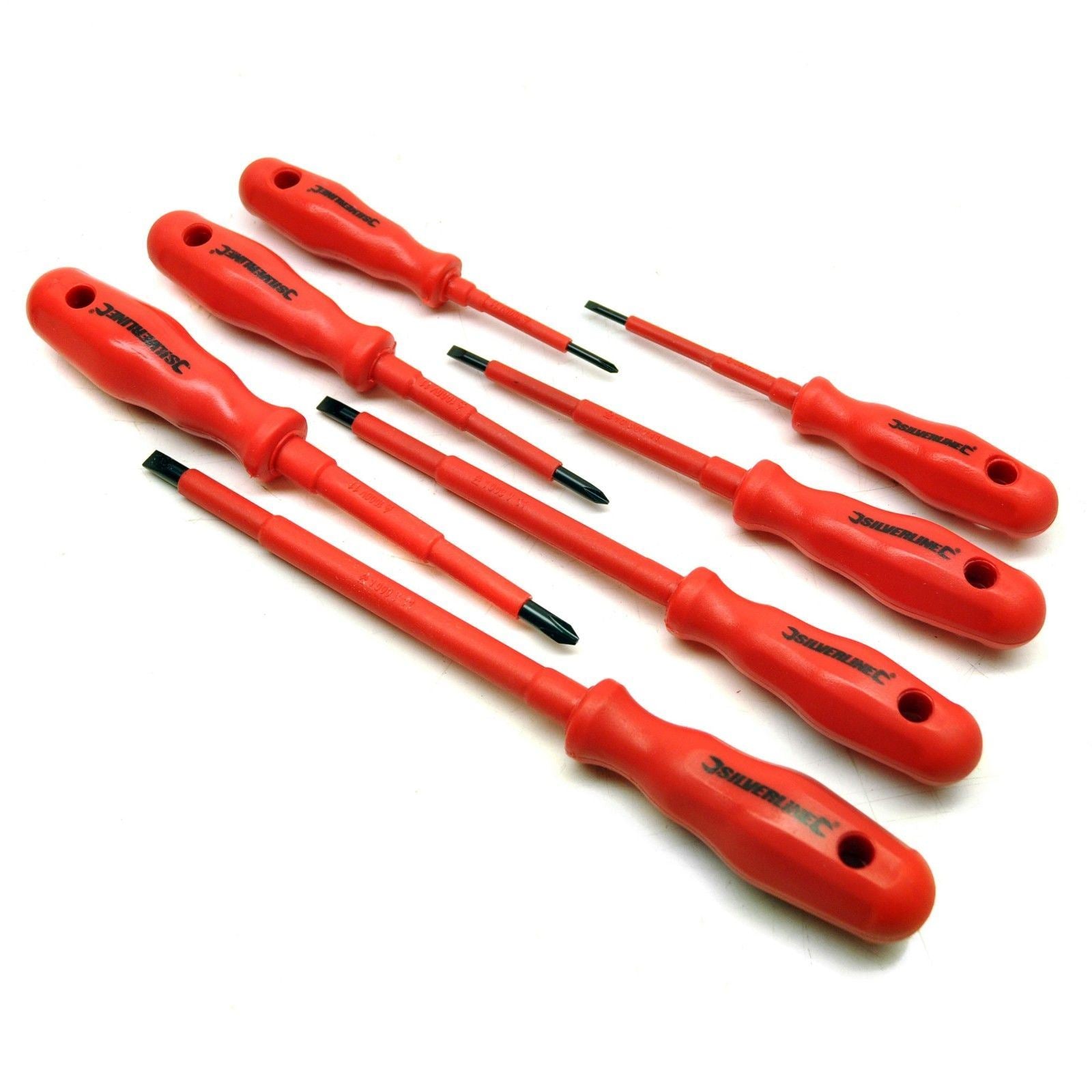 Electrical Electricians Insulated Grip Screwdriver Set Expert VDE 7pc SIL02