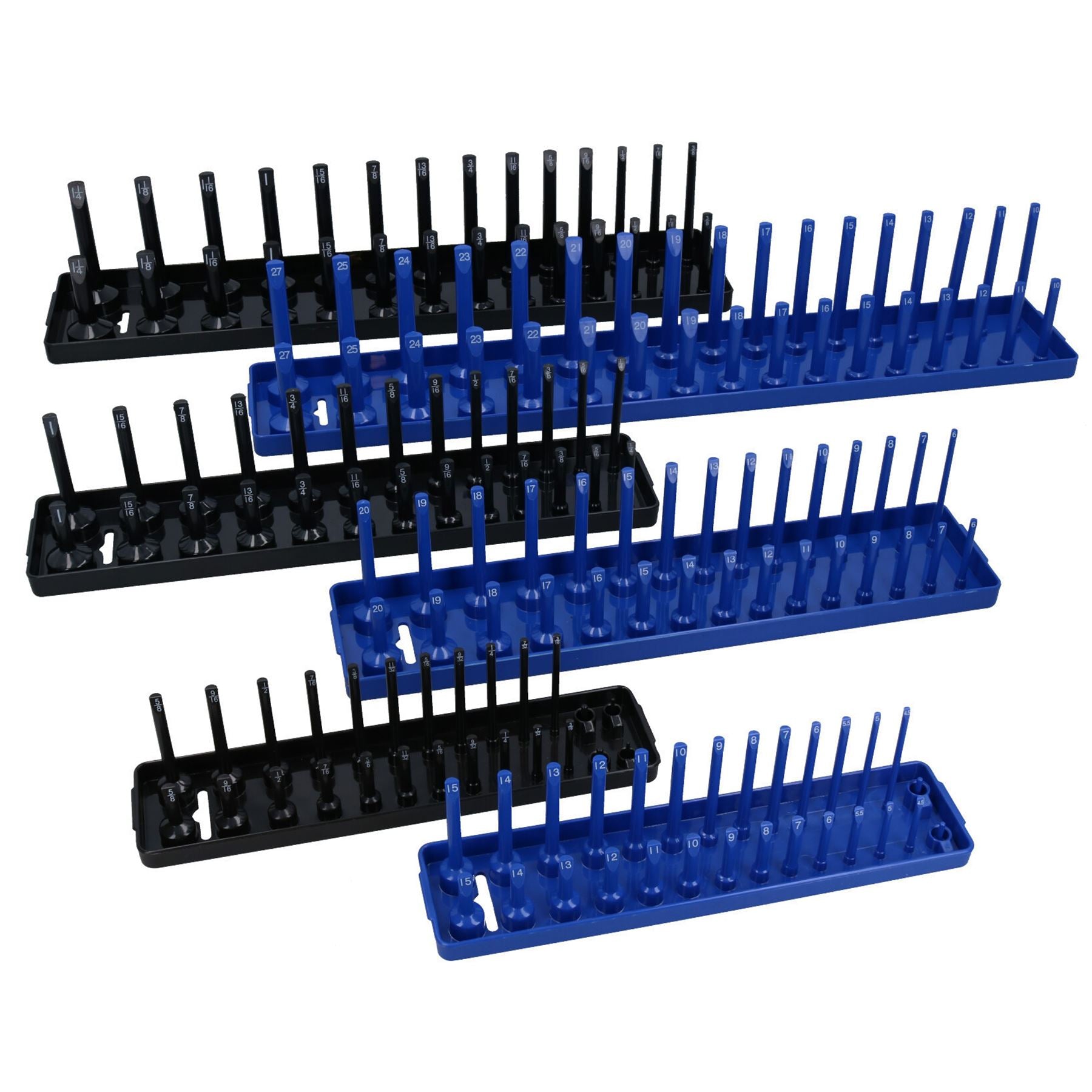 Support de plateau à douilles métriques et impériales pour douilles peu profondes et profondes 1/4" 3/8" 1/2"