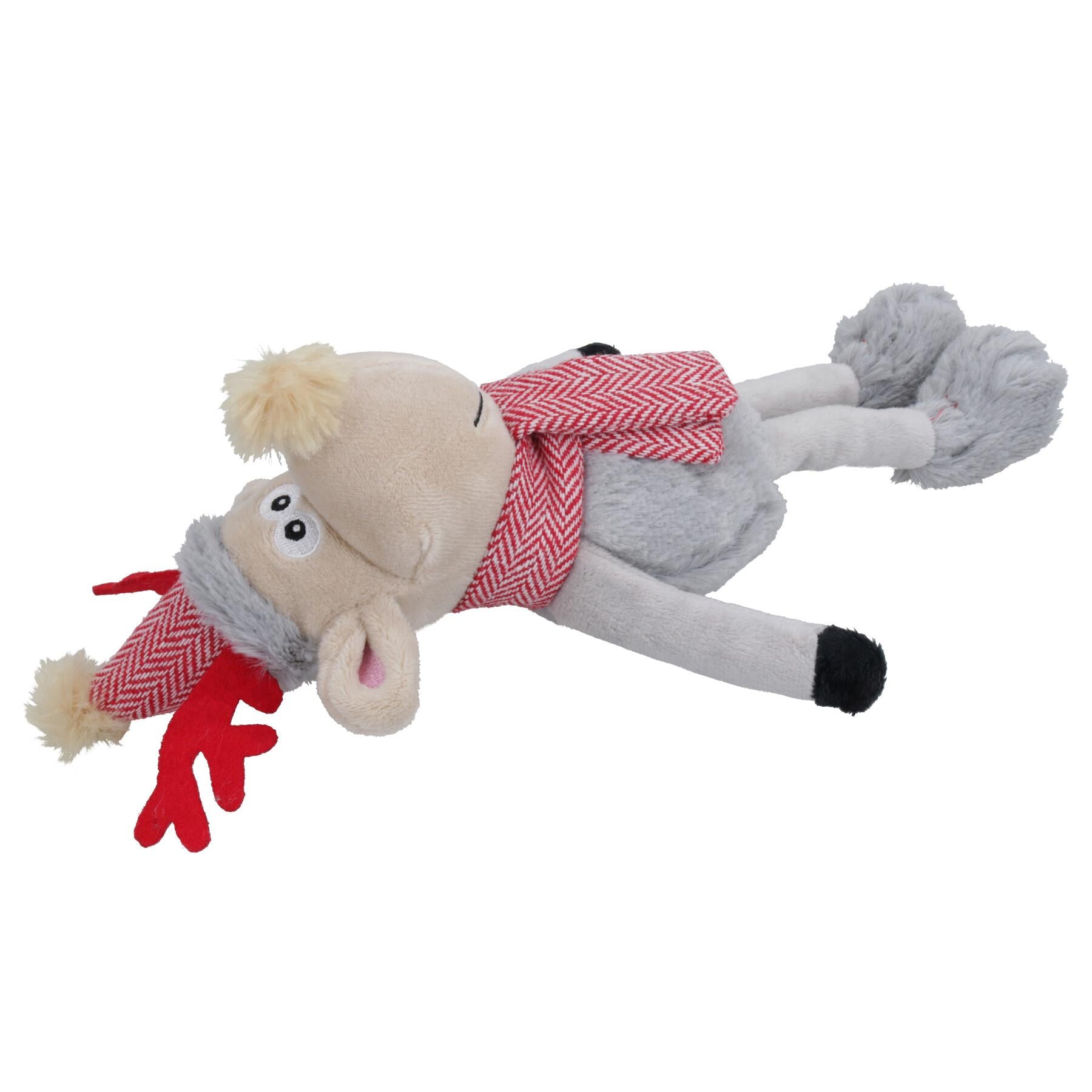 Hund Weihnachtsgeschenk Quietschend Winter Rot Rudolph Plüsch Spielen Spielzeug Weihnachten Präsentieren