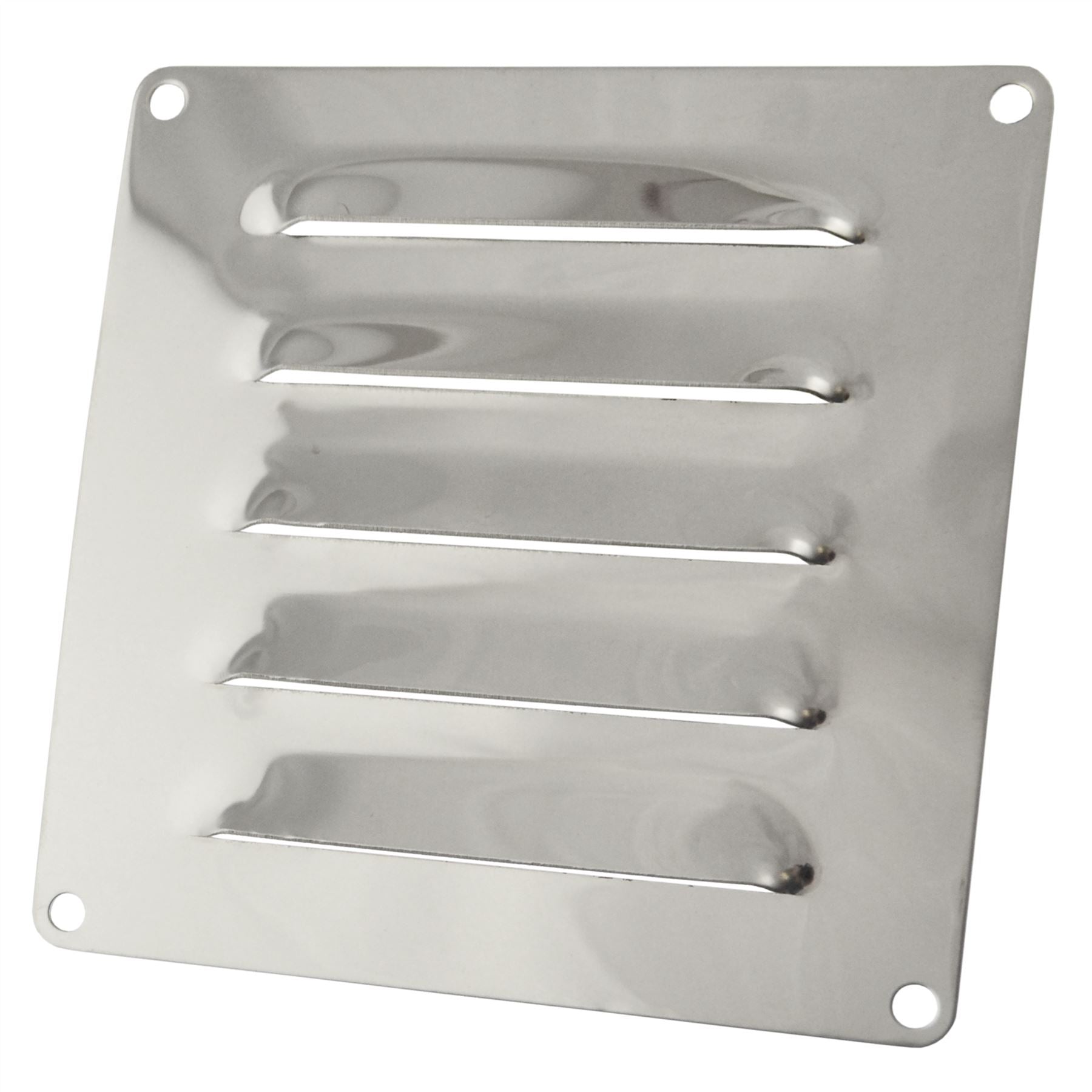 Grille de ventilation à persiennes en acier inoxydable 120 mm x 120 mm de qualité marine DK11