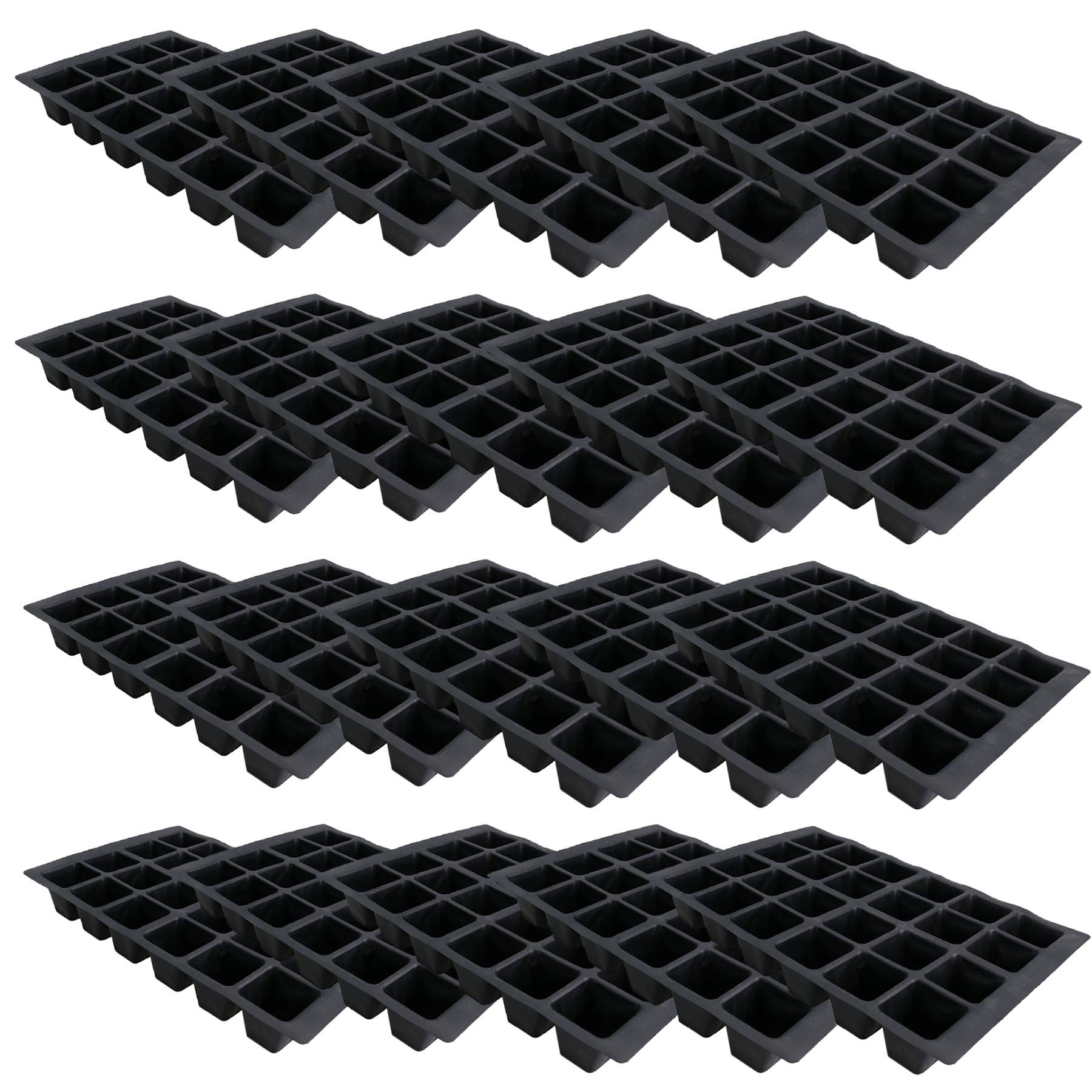 Lot de 24 plateaux pour plantes à massif, inserts en plastique, pots de germination de graines