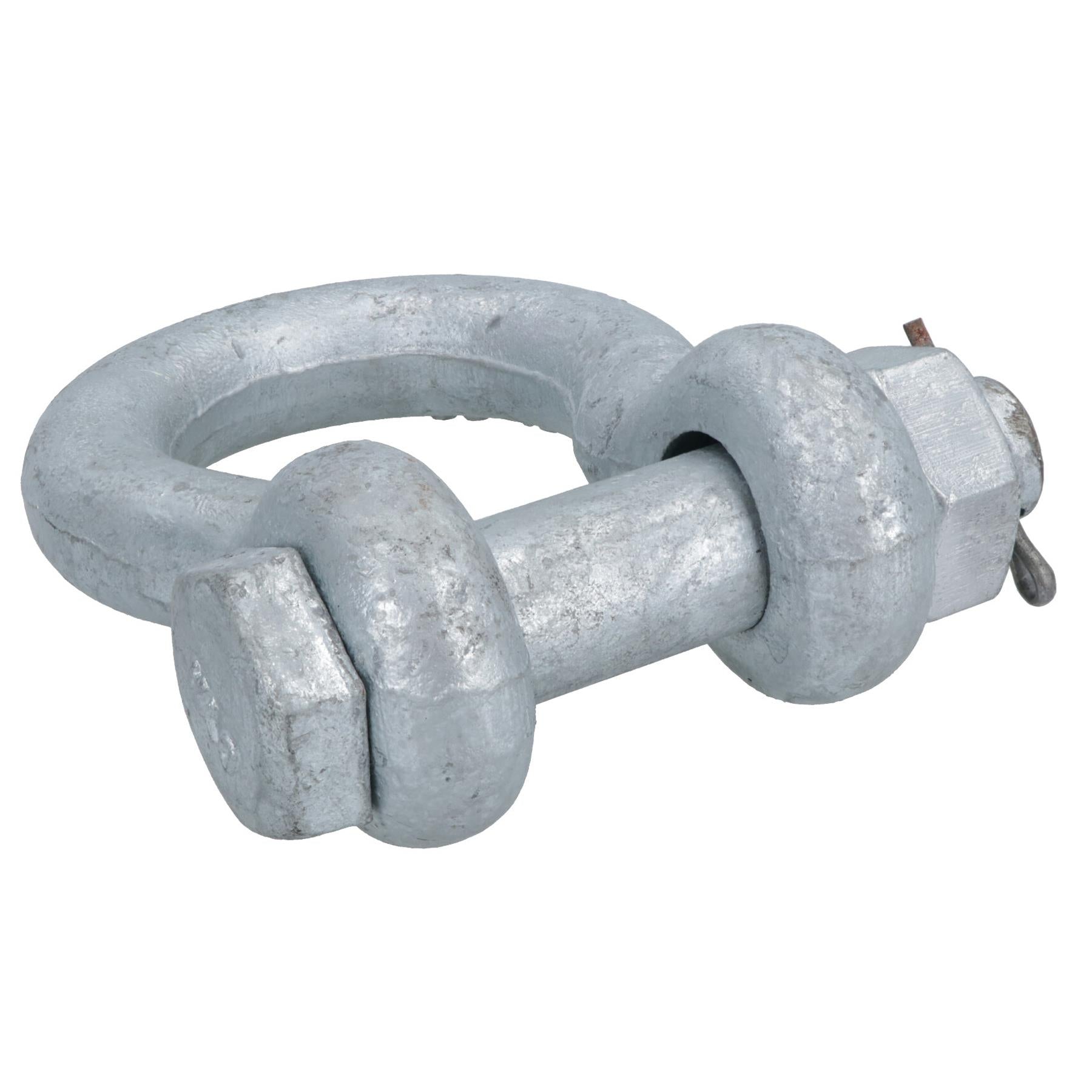 Galvanised Bow Shackle Safety Pin 1-1/8in (28mm) 9.50T to US Fed Spec