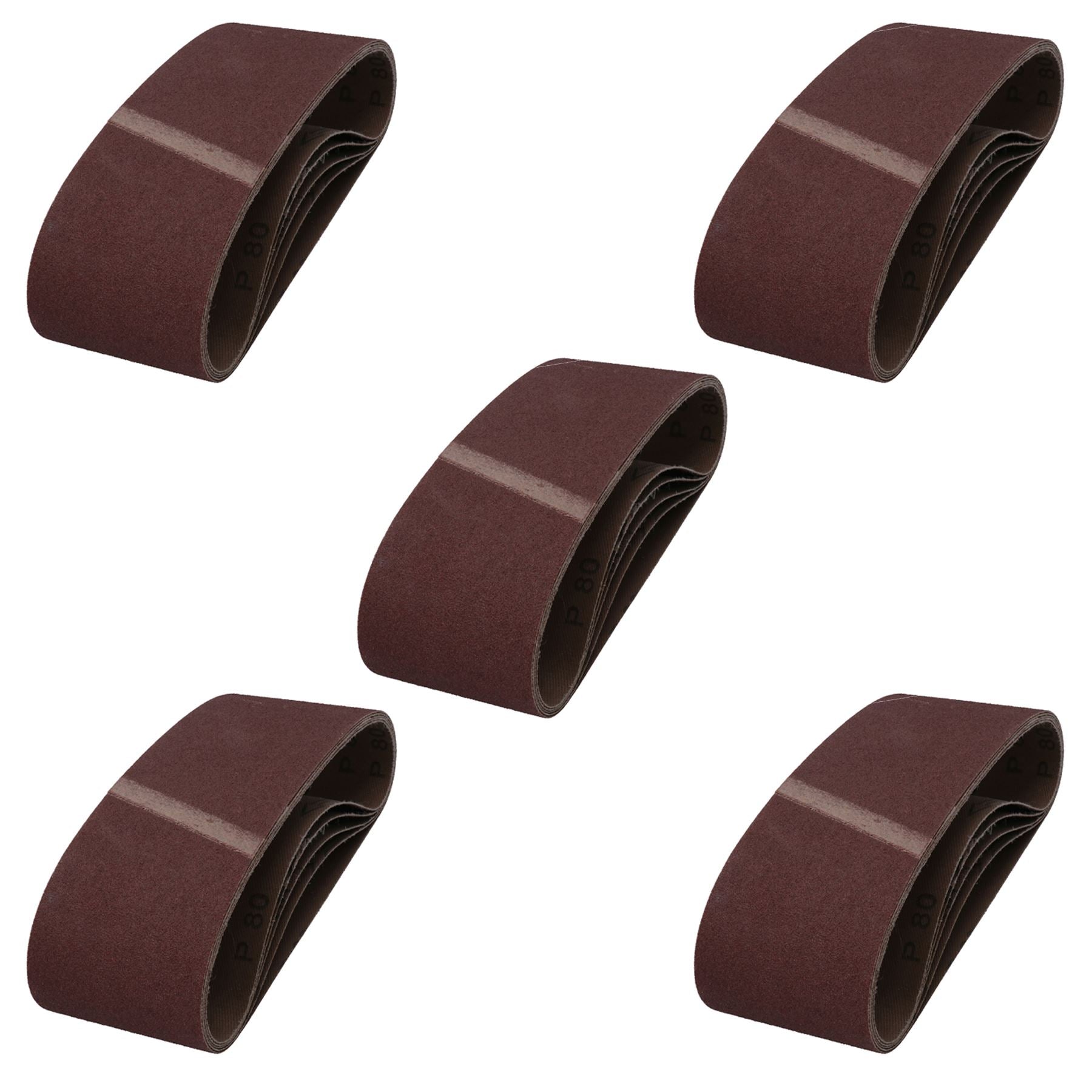 Disques abrasifs pour ponceuse à bande, grain mixte 40, 60, 80, 120, 75 mm x 457 mm