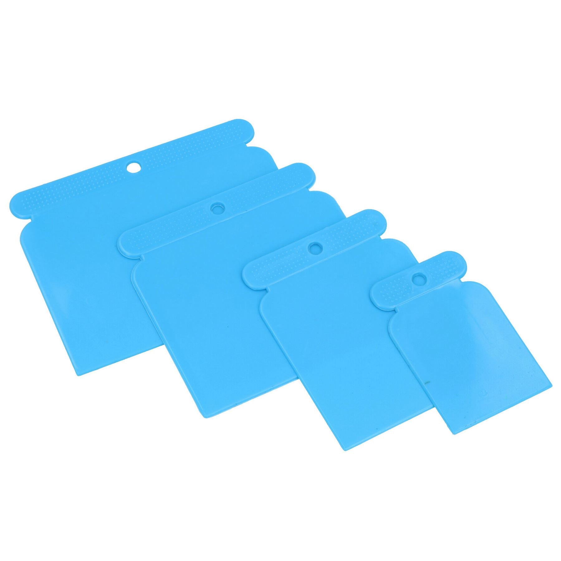 Lot de 4 grattoirs à lames flexibles en plastique pour décoration de 50 mm à 120 mm